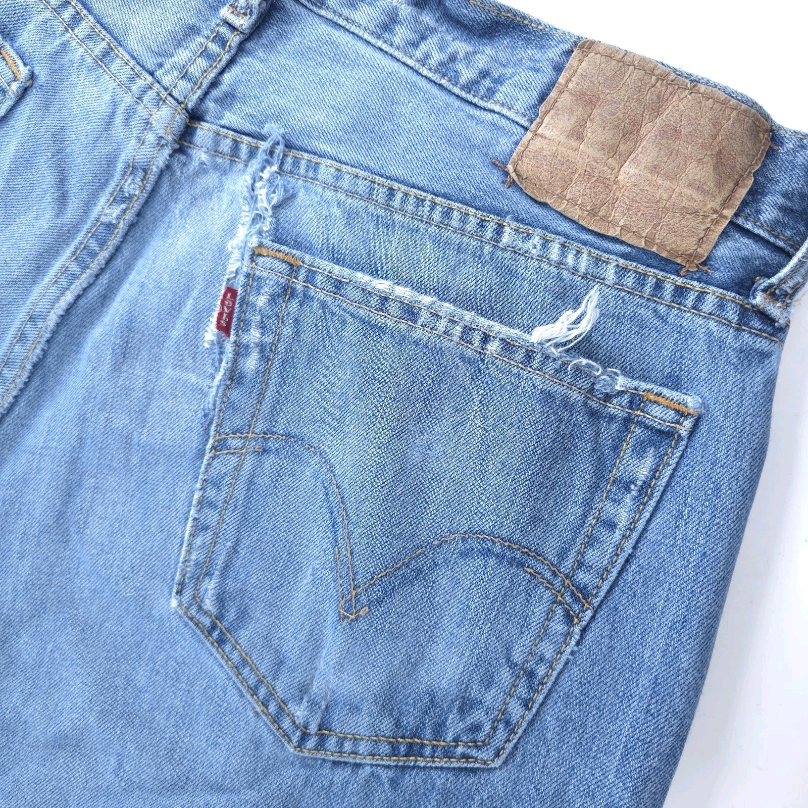 Levis Low Boot Cut 527 Jeans 36×32 Mens Low Rise Distressed 00s Alternative Y2K
