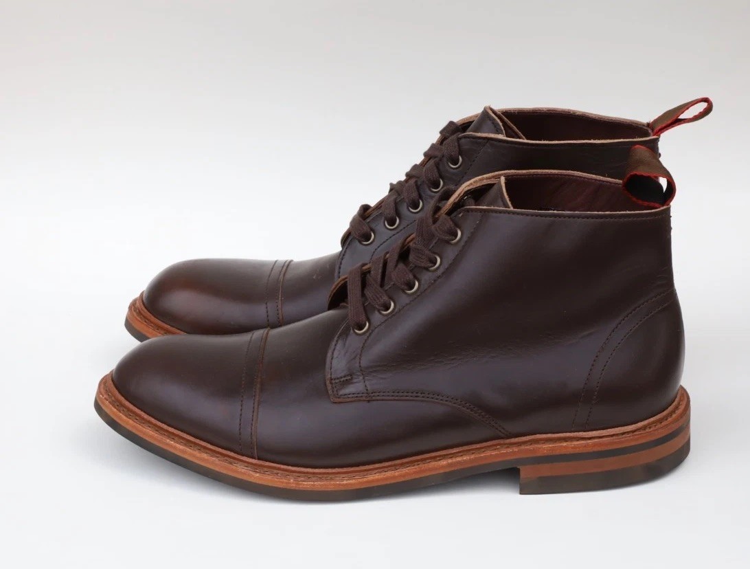 Allen Edmonds Patton Cap Toe Weatherproof Boots Size 11.5 in Brown Leather