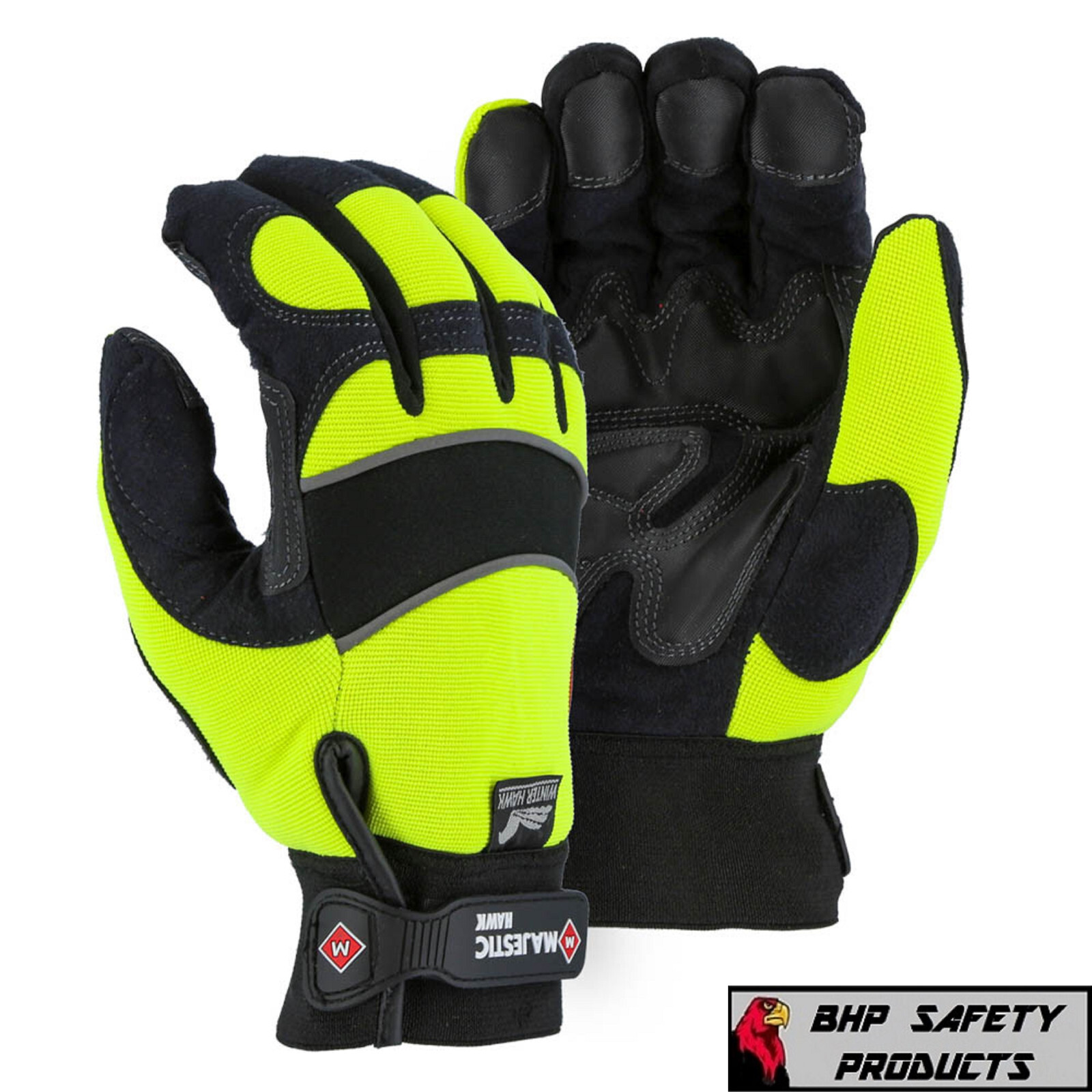 Hi-Vis Lime Class 3 Pullover Safety Sweatshirt Hoodie Jacket w/ Gloves and Hat