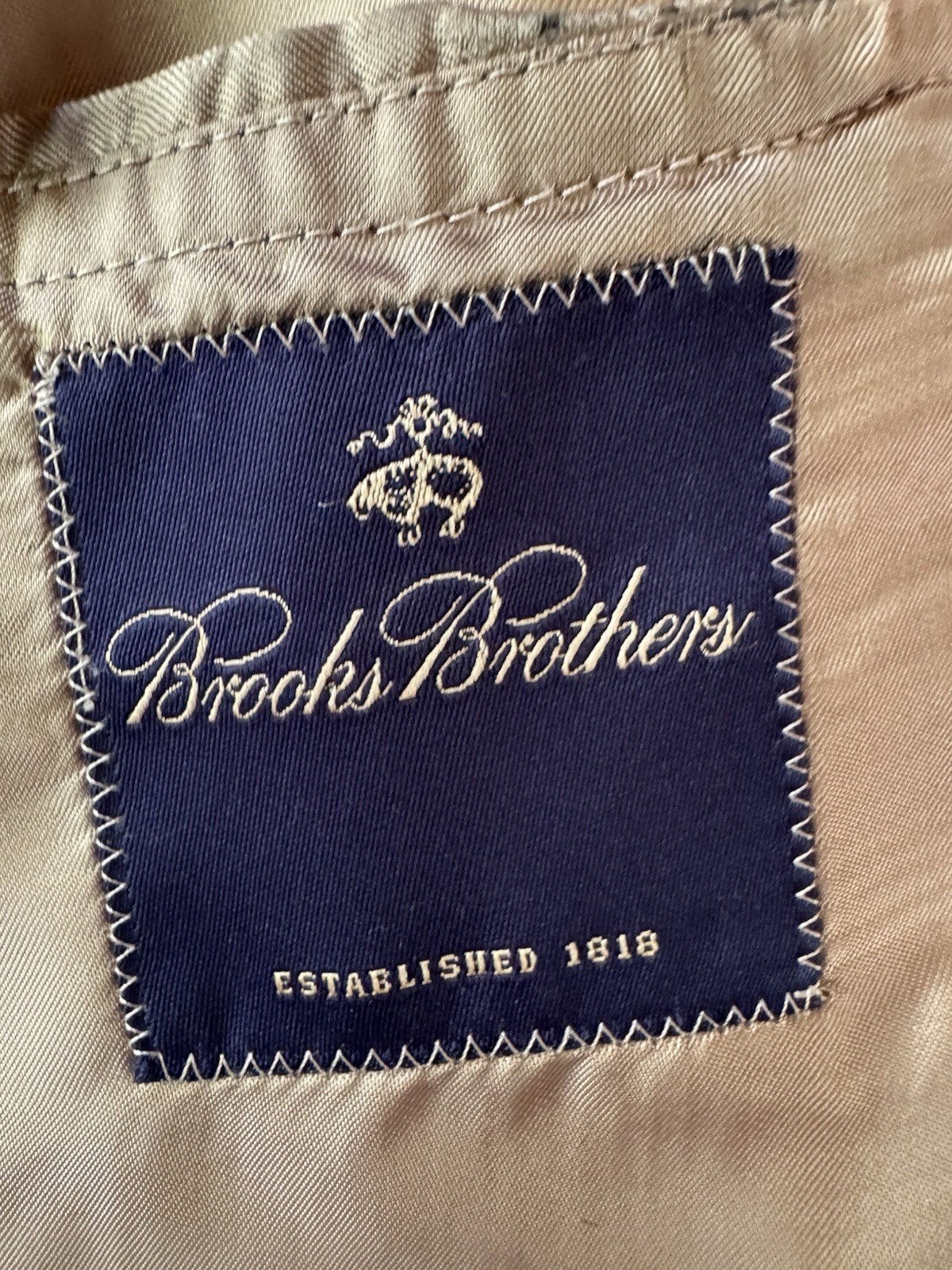 Brooks Brothers Men’s Brown Plaid Tweed Silk Linen Wool Sport Coat 44 Made Italy