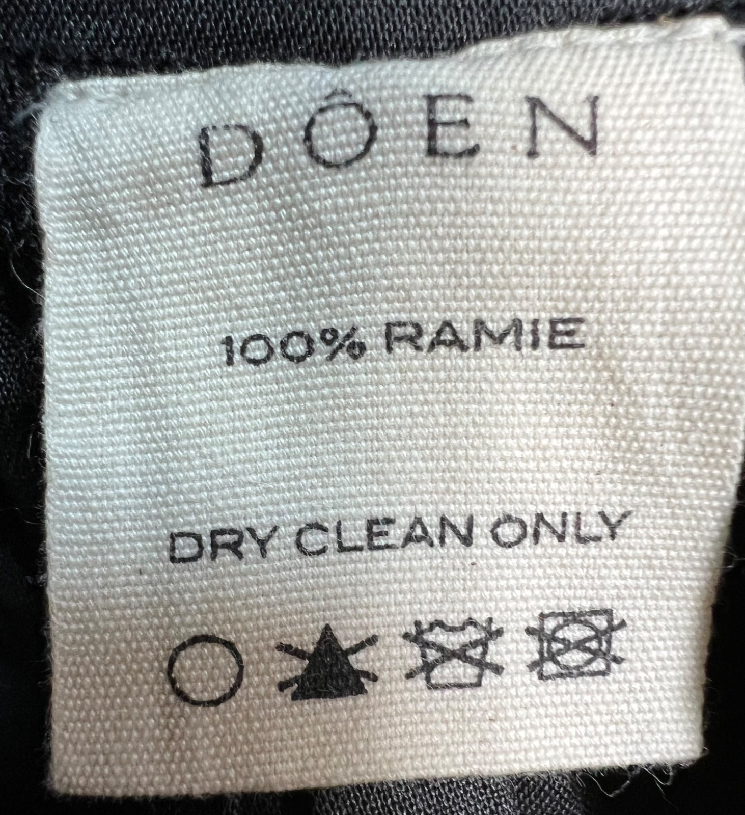 Doen Pacifica Wrap Dress Small Black 100% Ramie Romantic Boho Chic