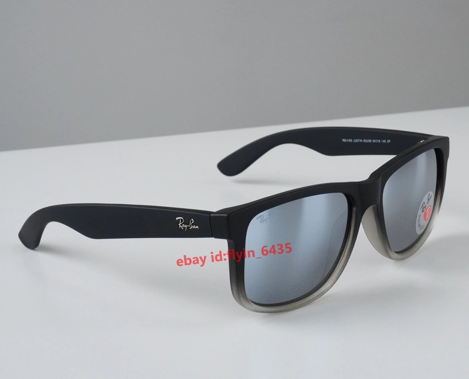 Ray-Ban RB4165 Justin Polarized Sunglasses Mirror Gradient Lens 54mm