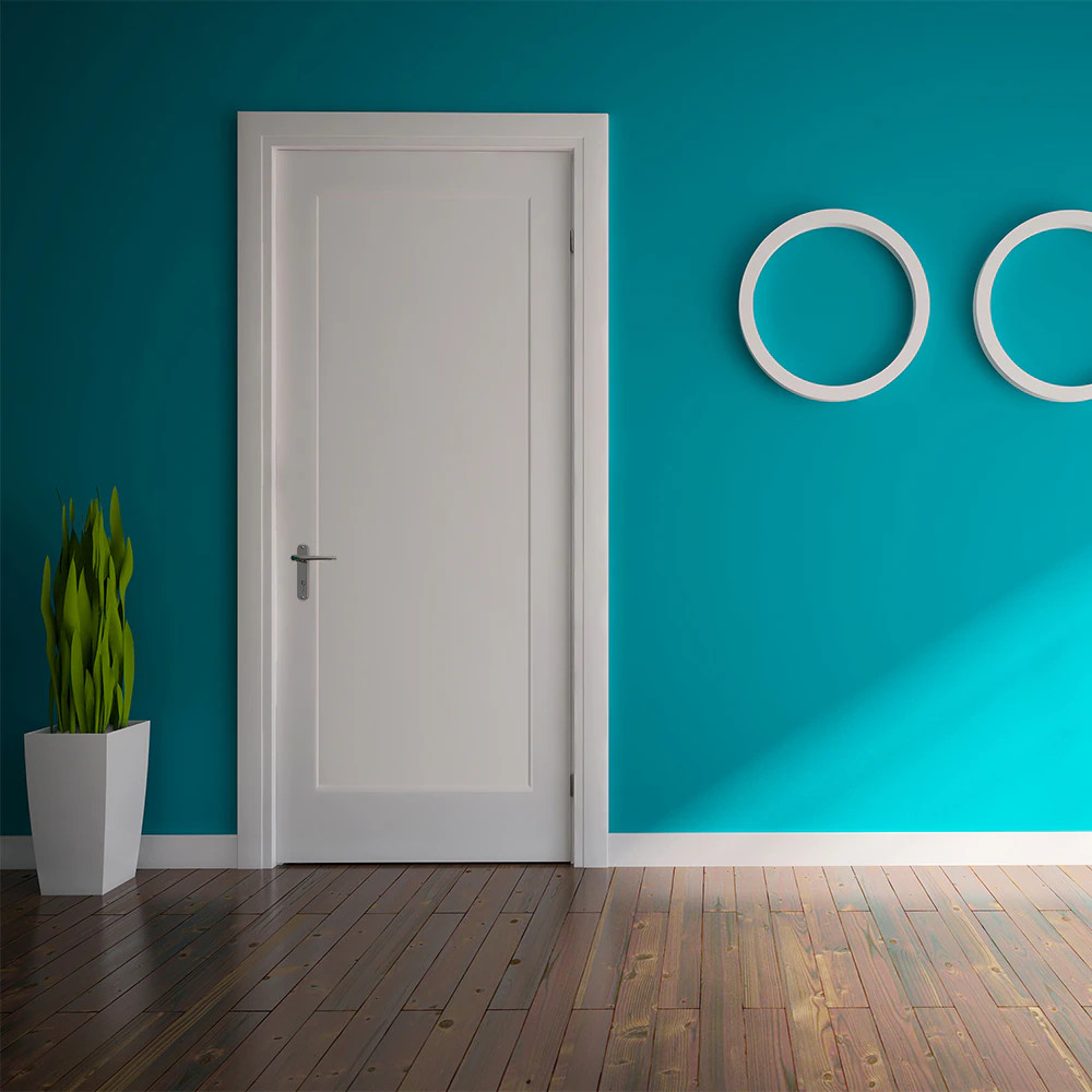CODEL Doors Shaker Interior Doors 32-in x 80-in White 1-panel Smooth Solid|27453