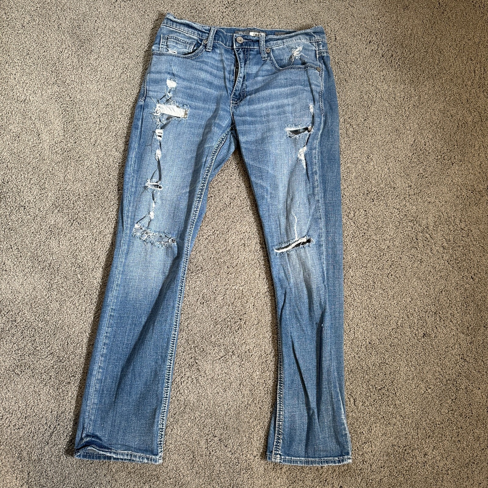 Buckle BKE Jeans Mens 32R Blue Tyson Straight Leg Medium Denim Stretch 32×31.5