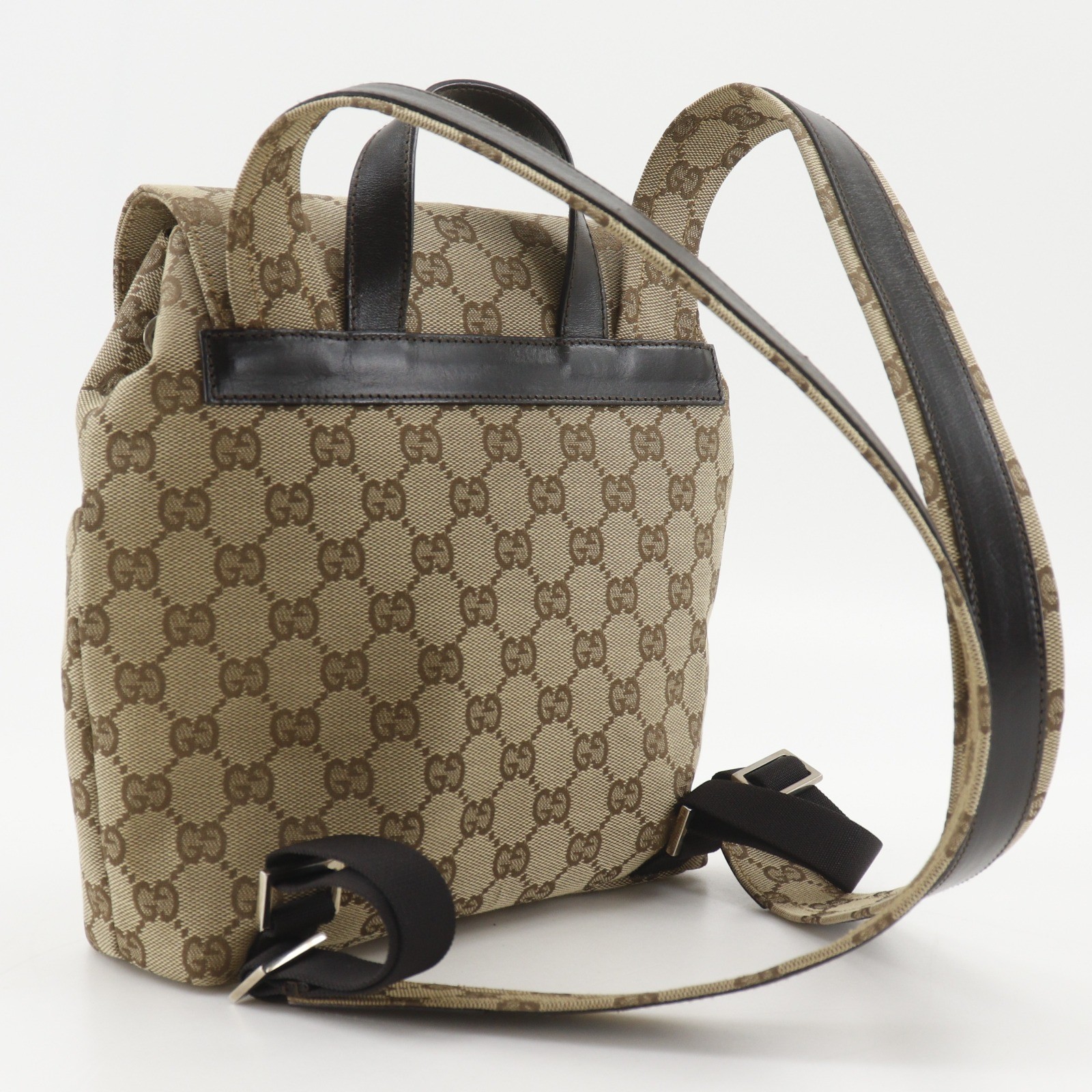 GUCCI Backpack Daypack 003.0242 Brown GG canvas Women