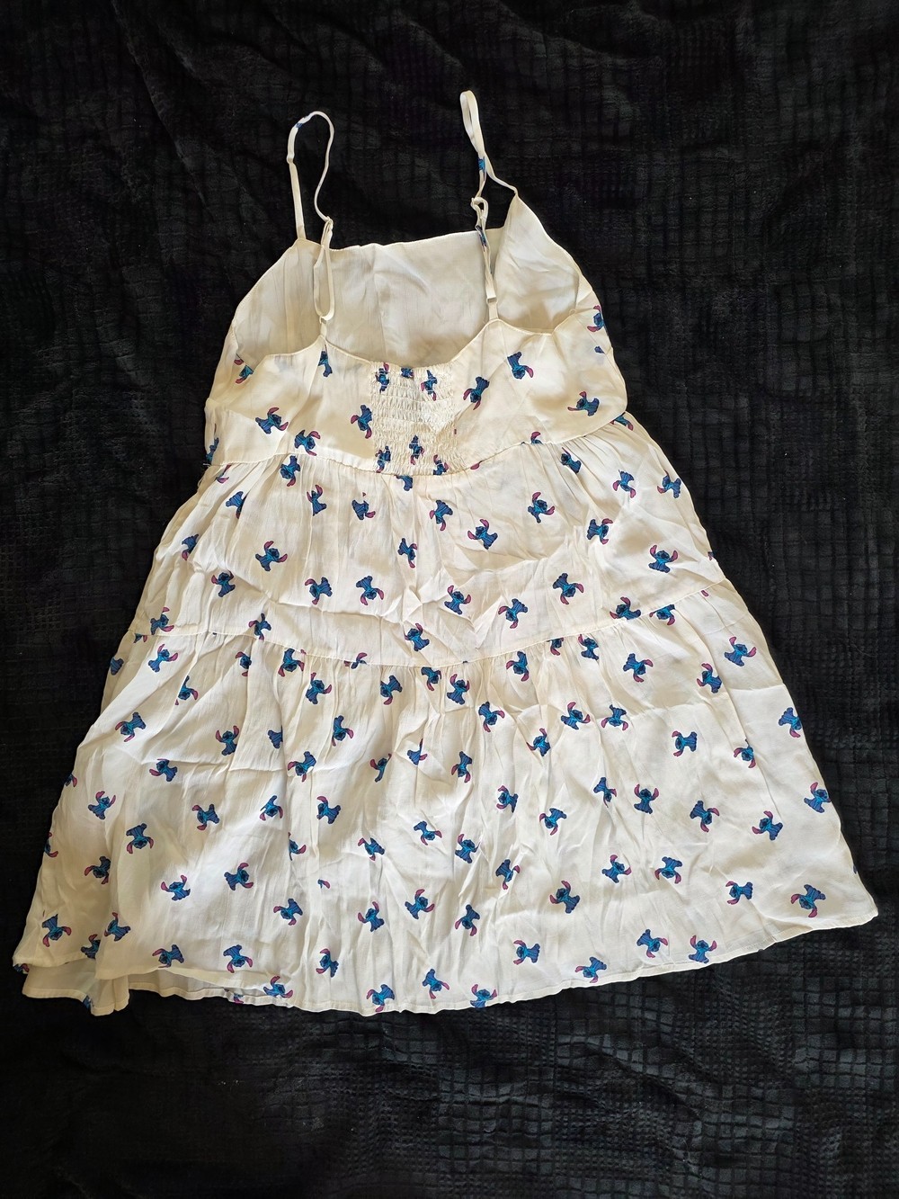 Disney 100 x Primark Lilo & Stitch Cami Dress White Tiered Sundress Size S Small