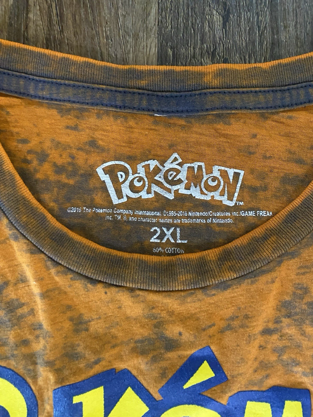 Pokémon Charizard Pikachu Squirtle Orange Graphic Tee Men’s 2XL
