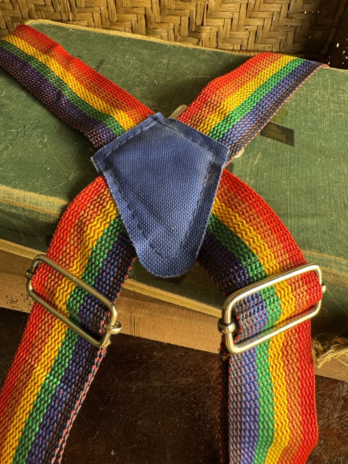 Kids Rainbow Suspenders Adjustable Clip On Elastic X Back Striped 2013