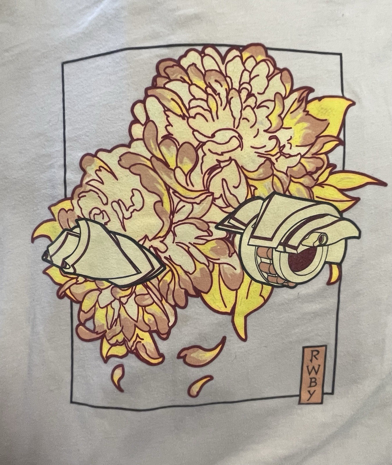 RWBY, Manga Anime, Mens XL Beige Short Sleeve Tee Shirt, preowned