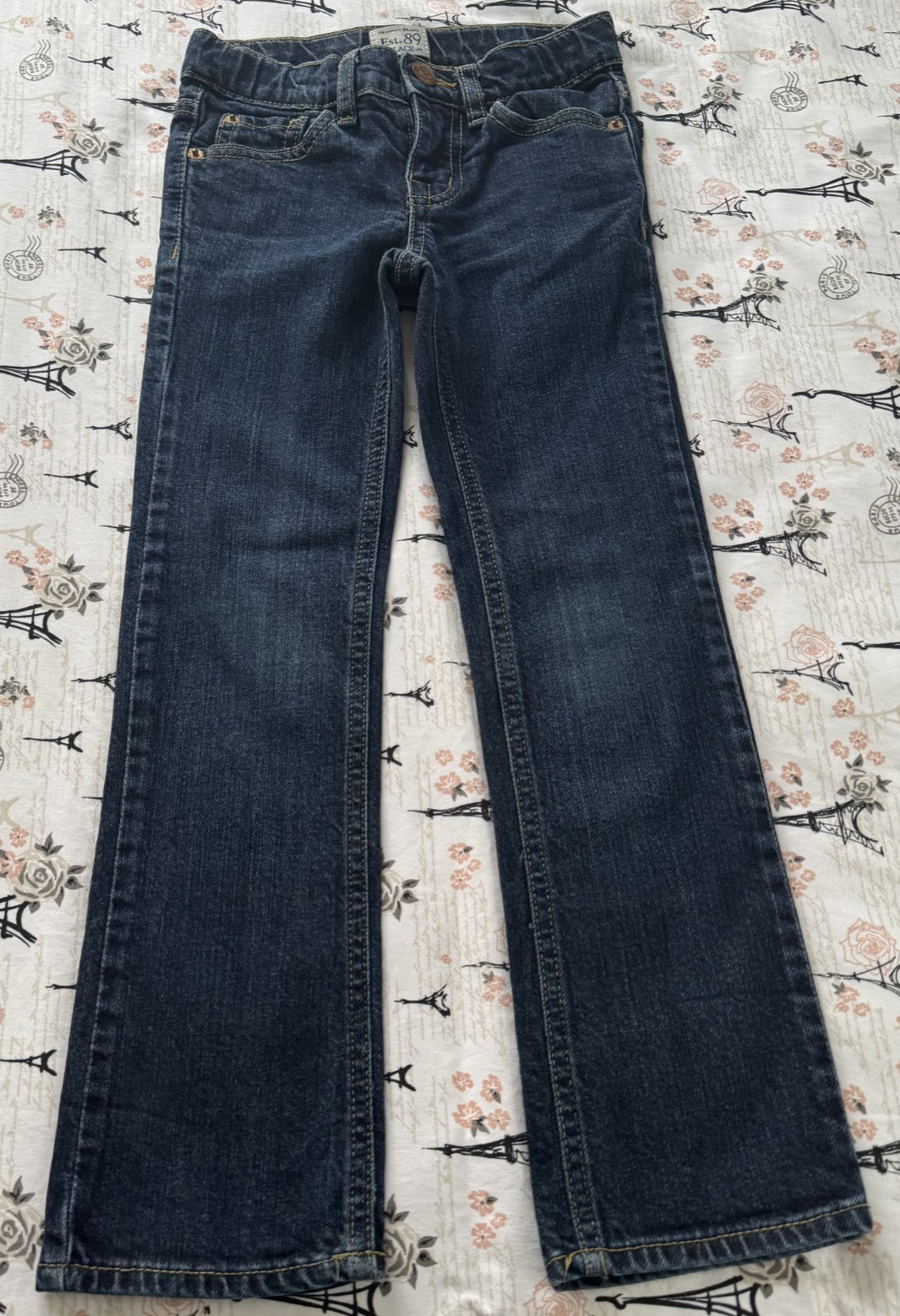 Original Brand Girls Skinny Jeans Stretch Size 6 Denim Pants Blue Adjustable