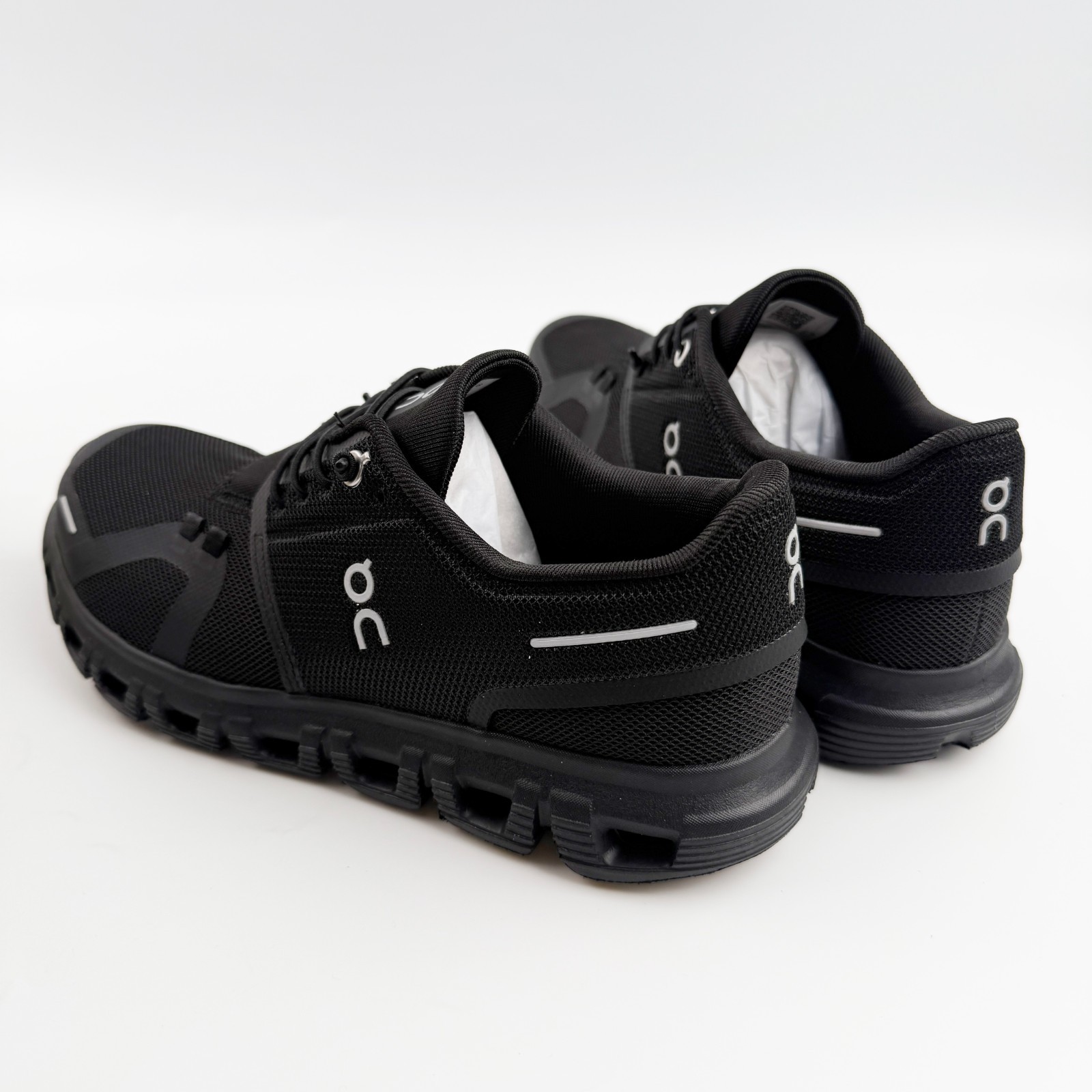 ON Cloud 6 Women’s Black All-Weather Comfort Running Sneakers Custom Shoelaces