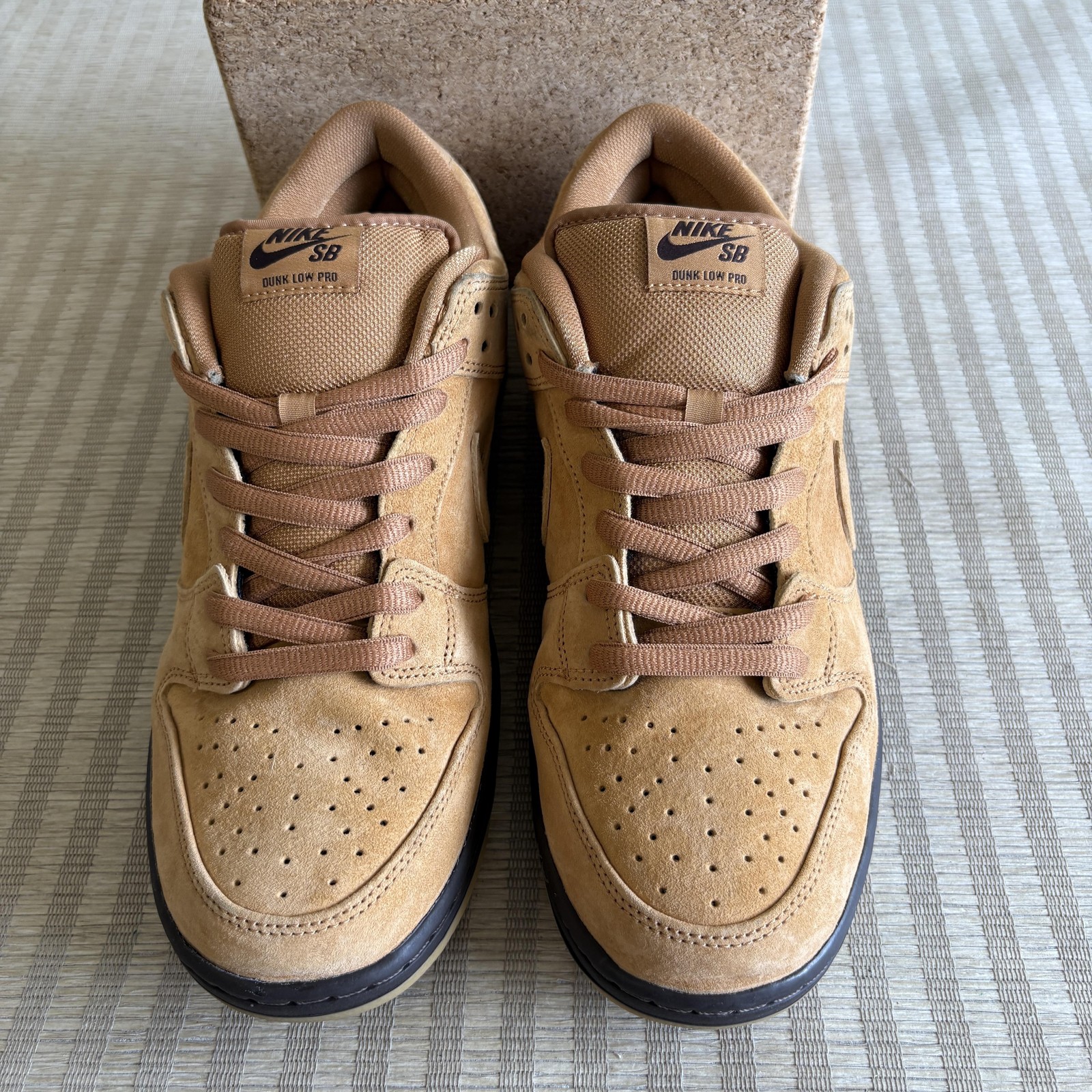 Nike SB Dunk Low Pro Wheat Mocha Shoes Mens 12 Brown Suede Sneakers BQ6817-204