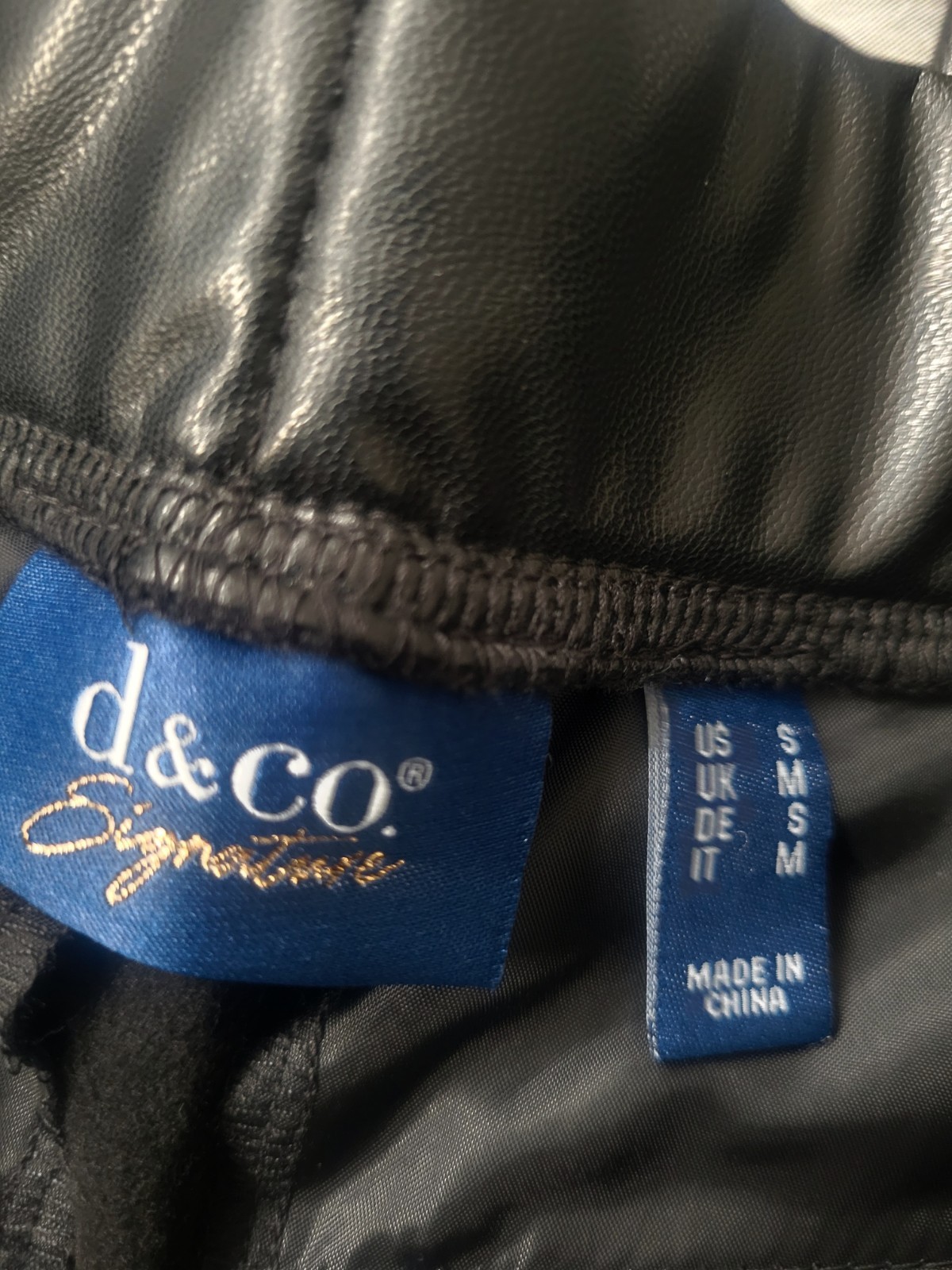 Denim & Co Size Small Luxe Faux Leather Pull On Pants A671833 NWOT