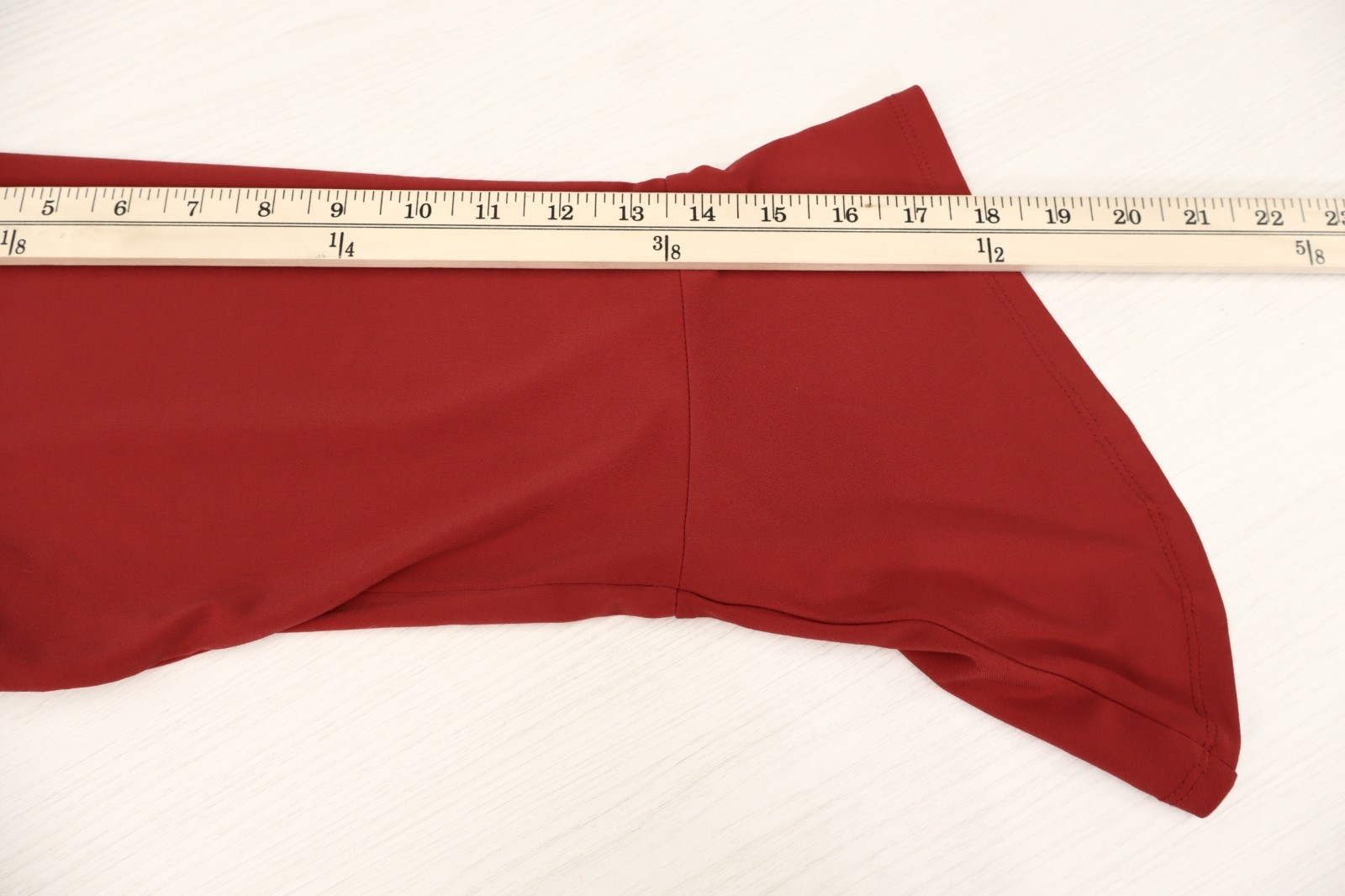 NEW JM COLLECTION Women’s Stretch Polyester Blouse Bead 3/4 Sleeve Deep Red 1X
