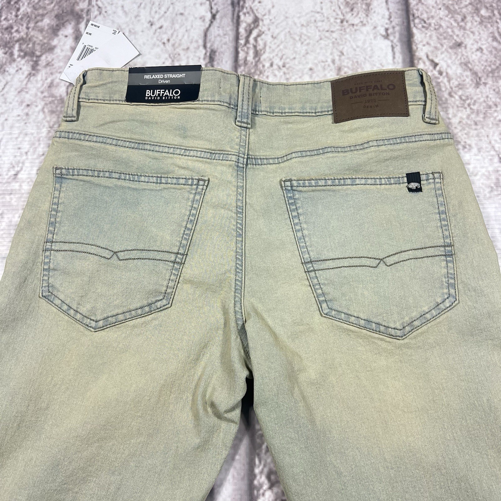 Buffalo David Bitton Driven Jeans Men’s 30×30 Relaxed Straight Dirty Blasted NWT