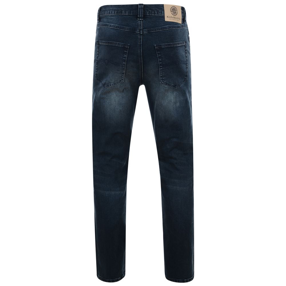 KAM Men’s Extra Tall Stretch Dark Wash Jeans (Aron) in Waist 32 to 48 Inches,L38