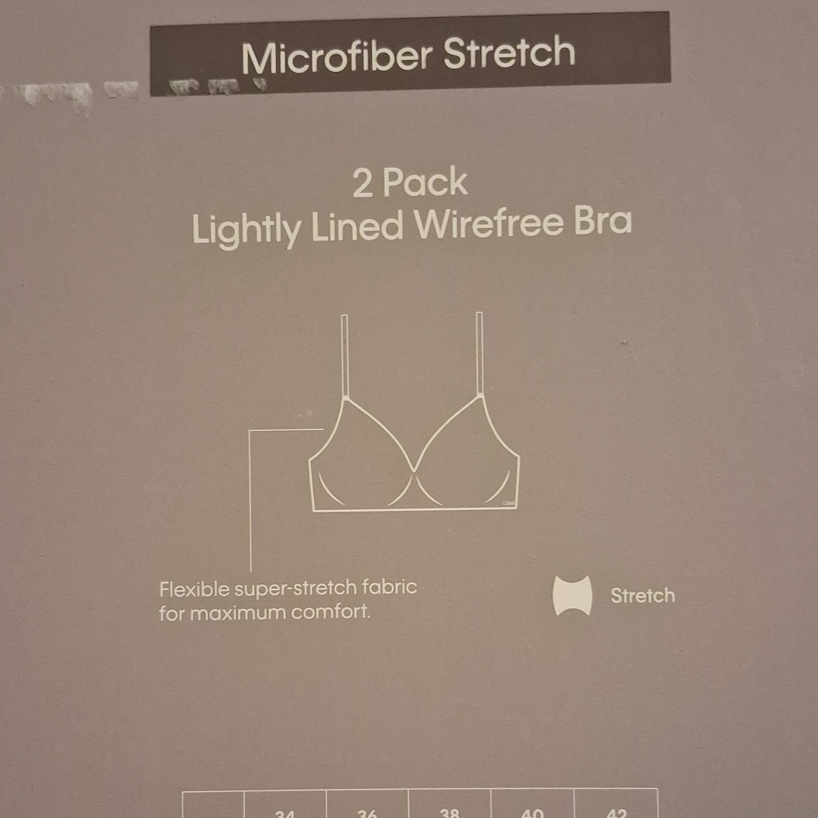 Calvin Klein Microfiber Stretch 2-Pack Lightly Lined Wireless Bra S/B Black