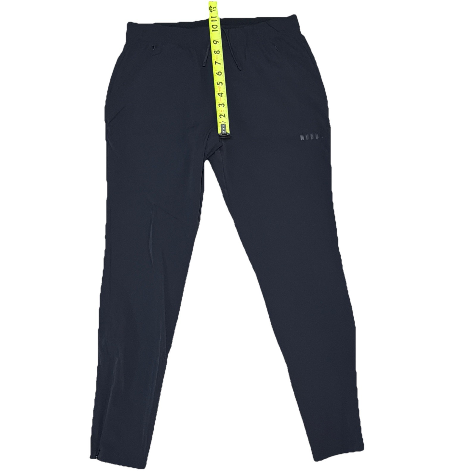 No Bull Men’s S (30-32×28) Black Performance Training Joggers Zipped Pockets