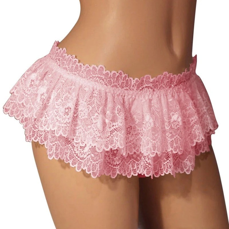 Women Lace Mini Skirt Micro High Waist Short Lingerie Underwear Panties Skirt