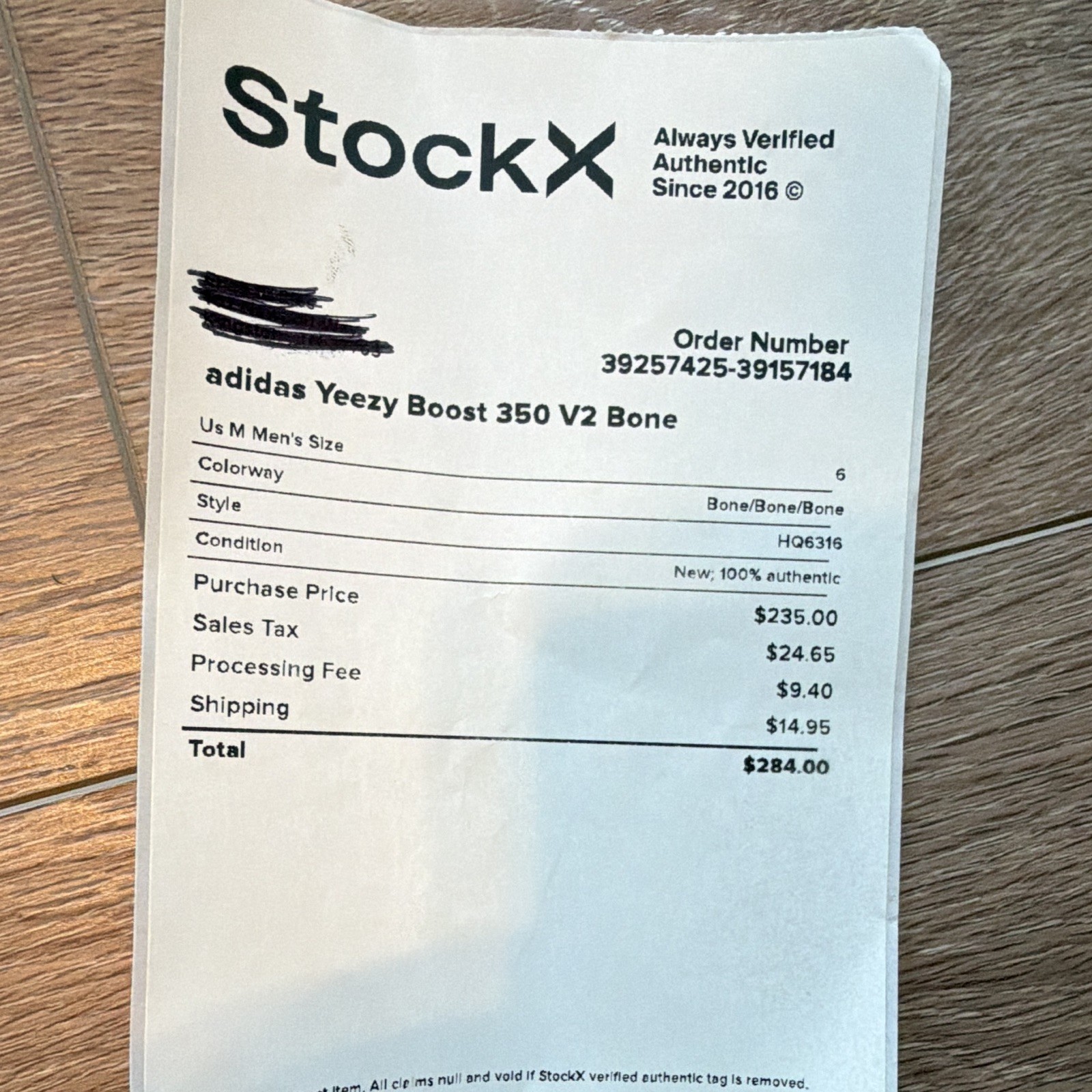 adidas Yeezy Boost 350 V2 Bone/Bone/Bone Low Top Primeknit Men’s HQ6316 size 6
