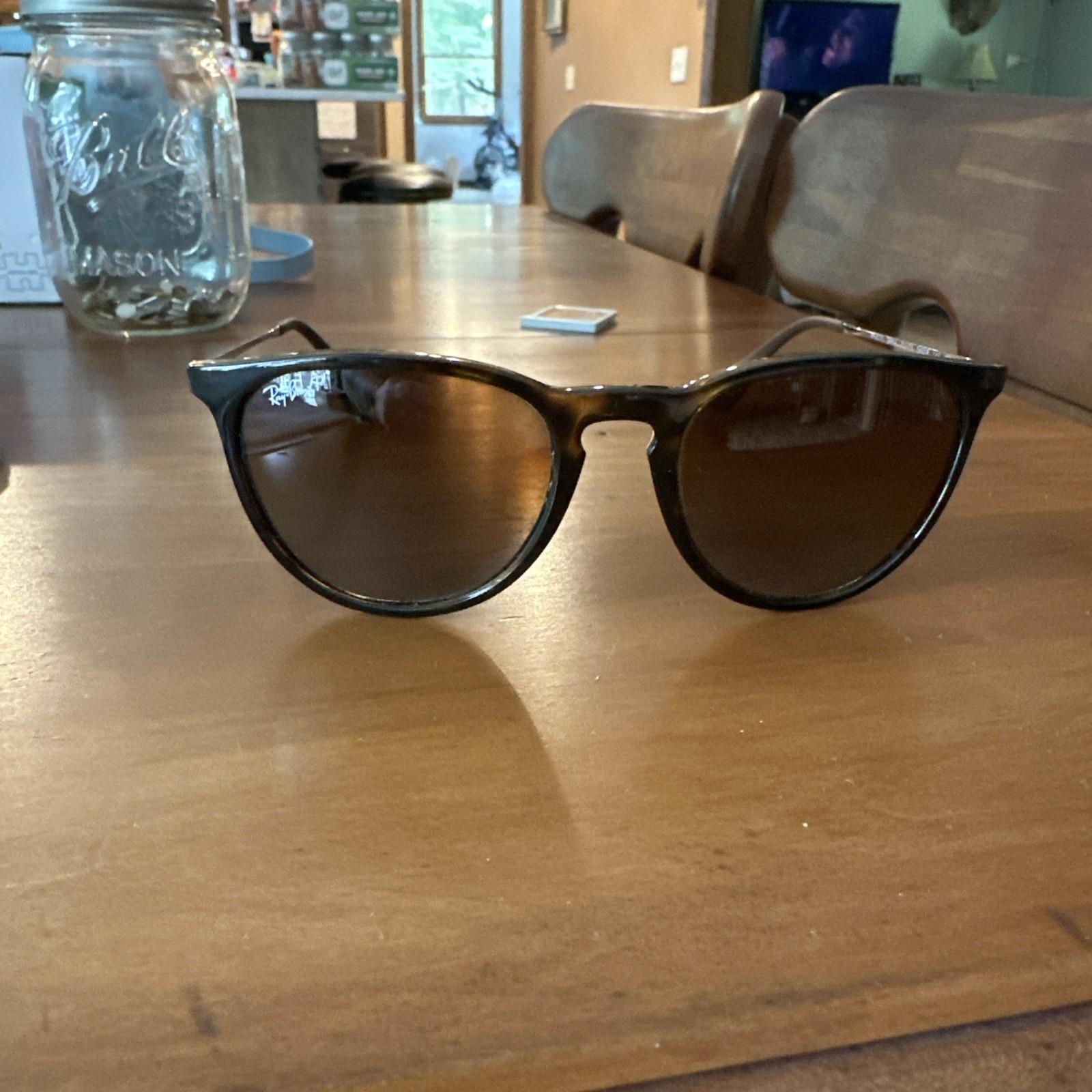 Ray-Ban Erika Polarized Sunglasses RB4171 710/T5 54-18 Brown/Light Havana