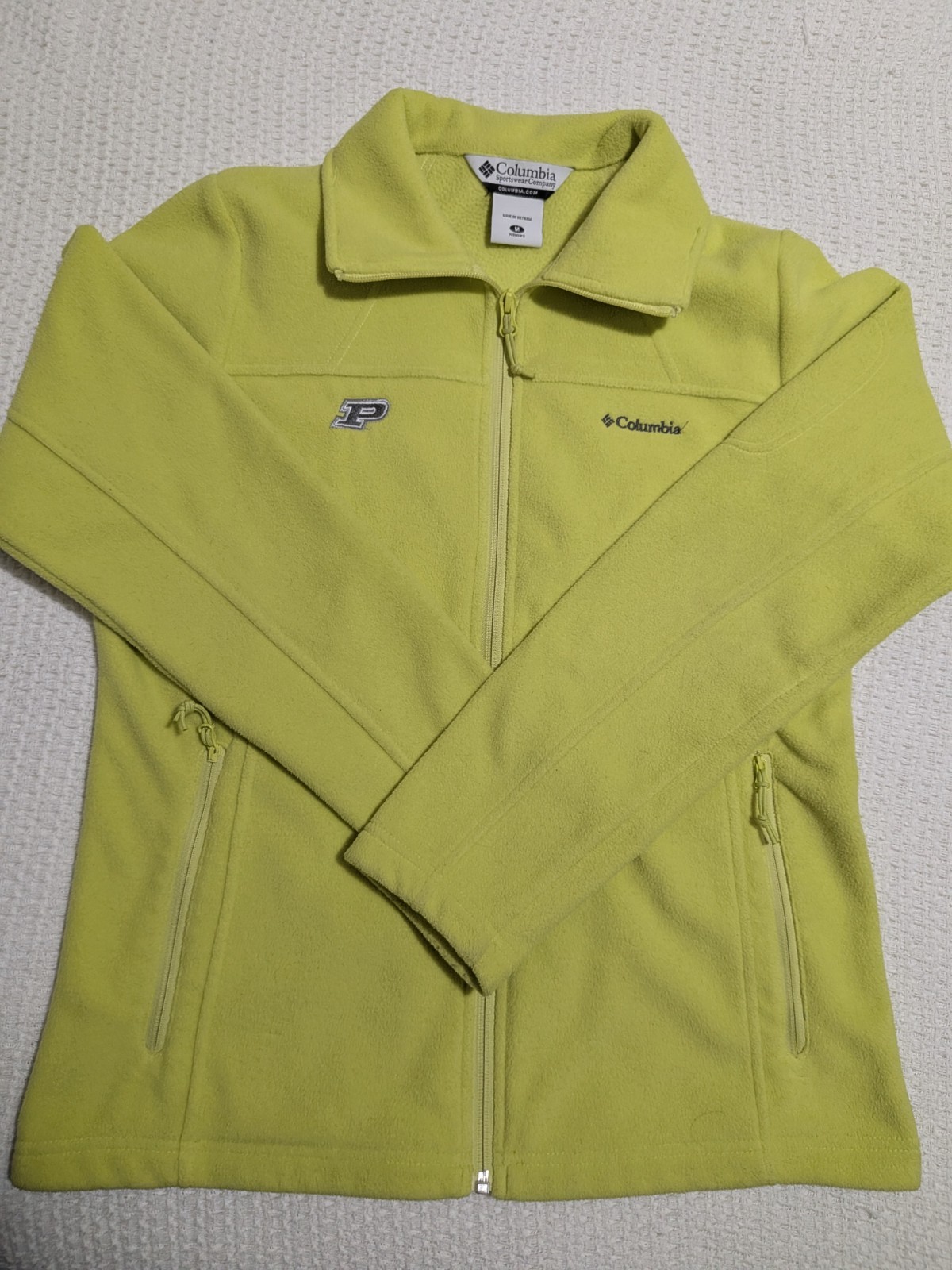 Columbia Women’s Full Zip Fleece Jacket w/ Pockets Green Size M