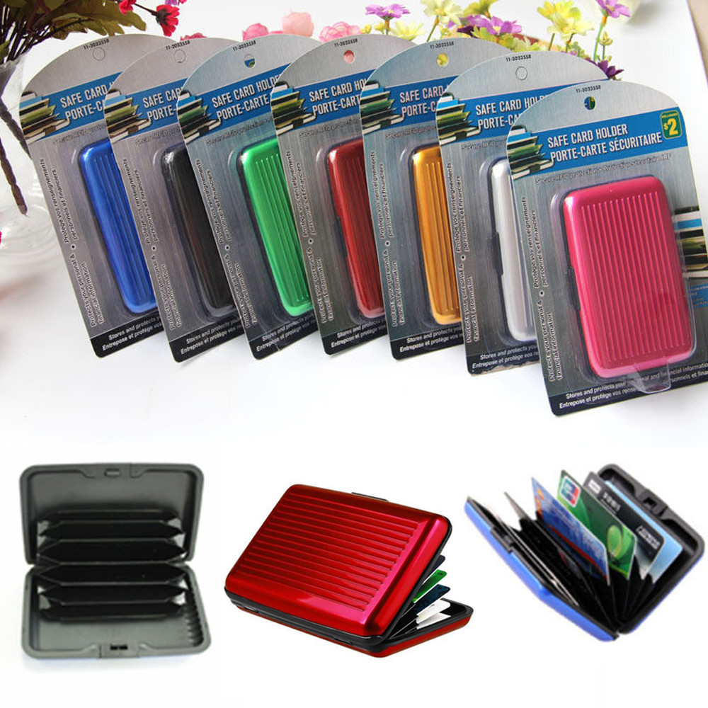 Waterproof Case Box Business ID Credit Card Wallet Holder Aluminum Metal Pocket