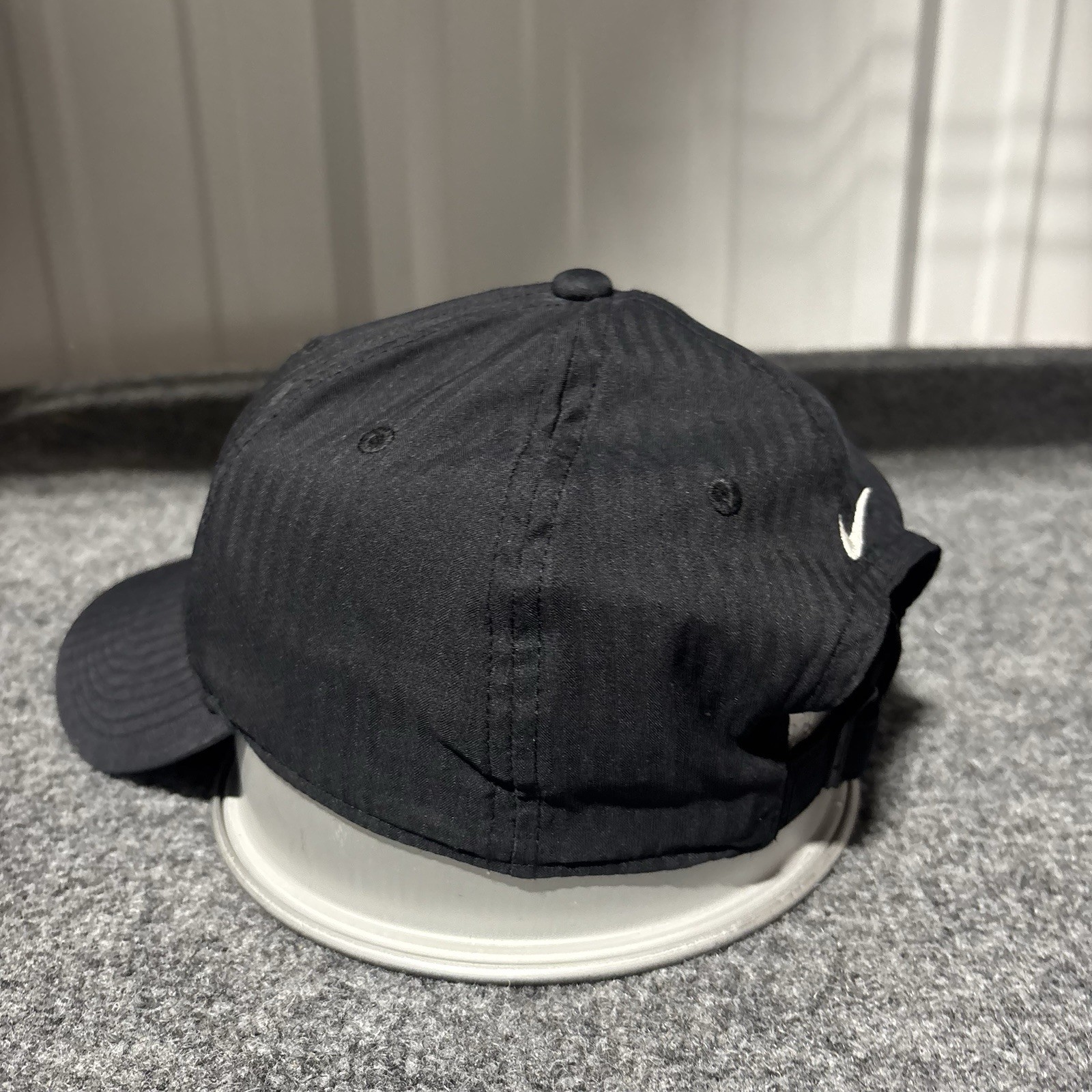 Nike Baseball Hat Cap Adult One Size Black Adjustable Polyester Swoosh Legacy91*