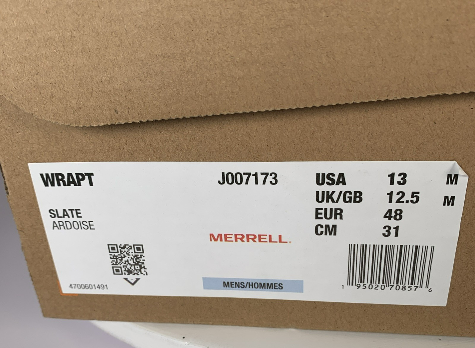 Merrell Mens Wrapt Slate Blue Gray Barefoot Minimalist Suede Sneaker Shoes, 13