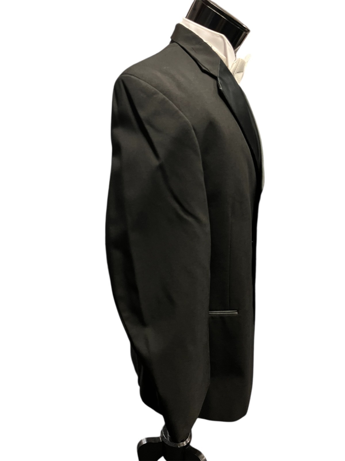 Men’s Black After Six Prado 3 Button Tuxedo Jacket Prom Wedding Formal Gala