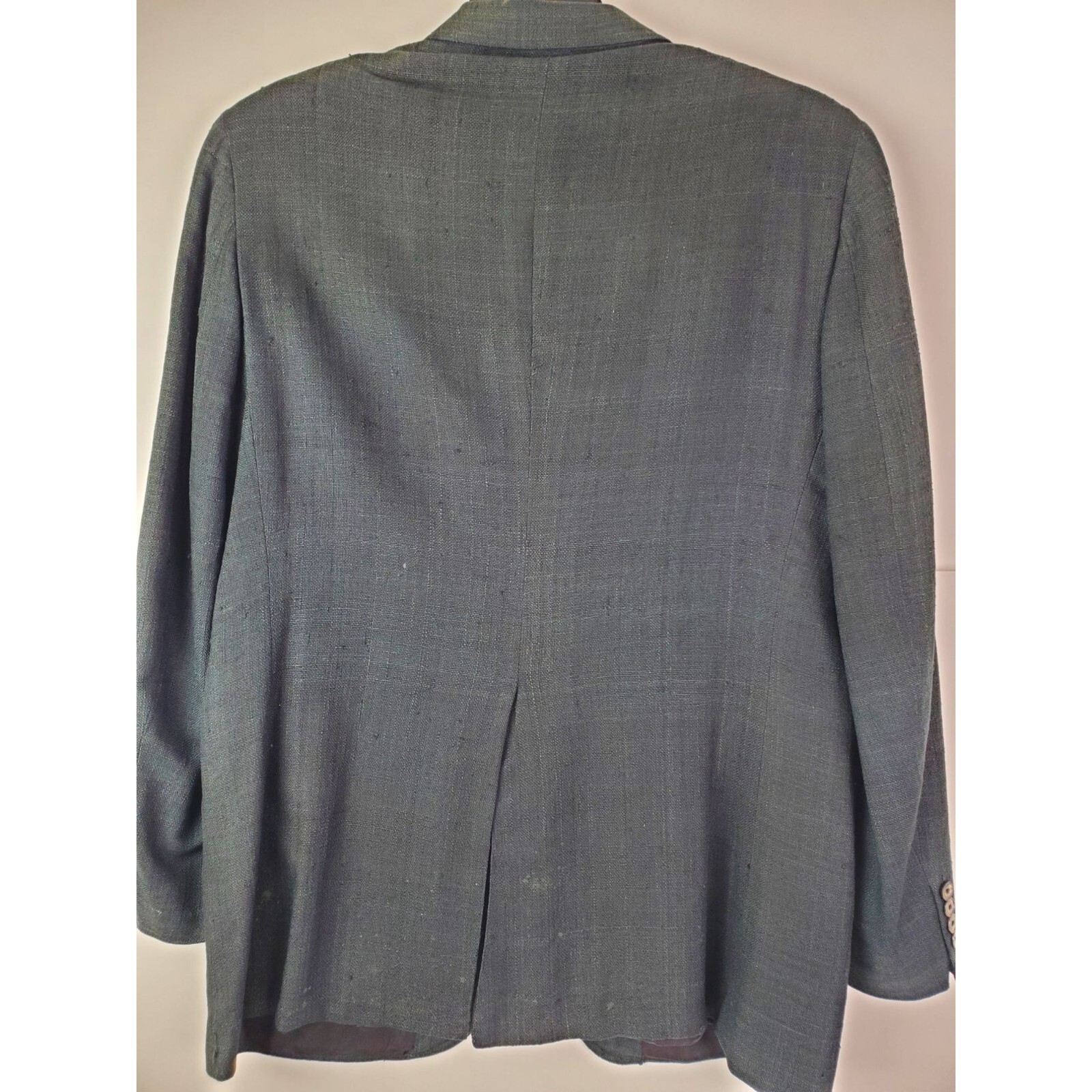 Ira Michael Savannah Men’s Black Linen Blazer 44R Shell Buttons