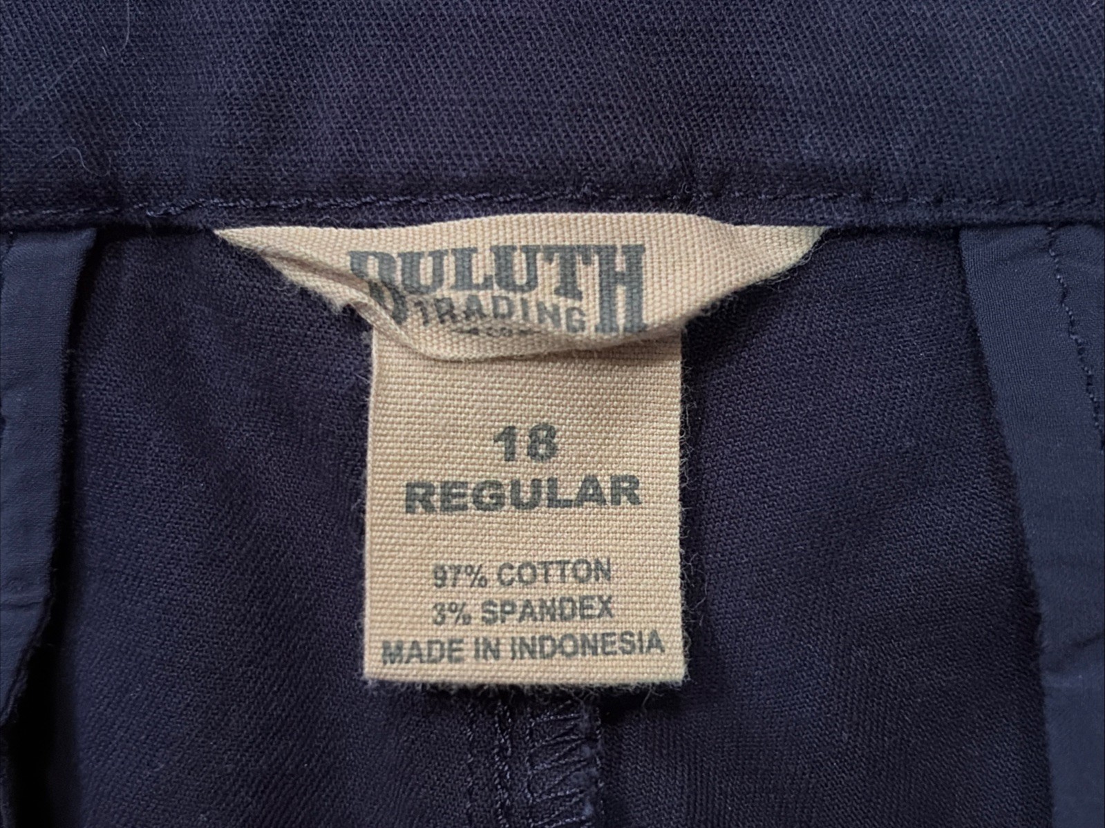 Duluth Trading Co. Blue Crop Capri Wide-Leg Pants Womens Tag 18 Reg Fits 37 x 23