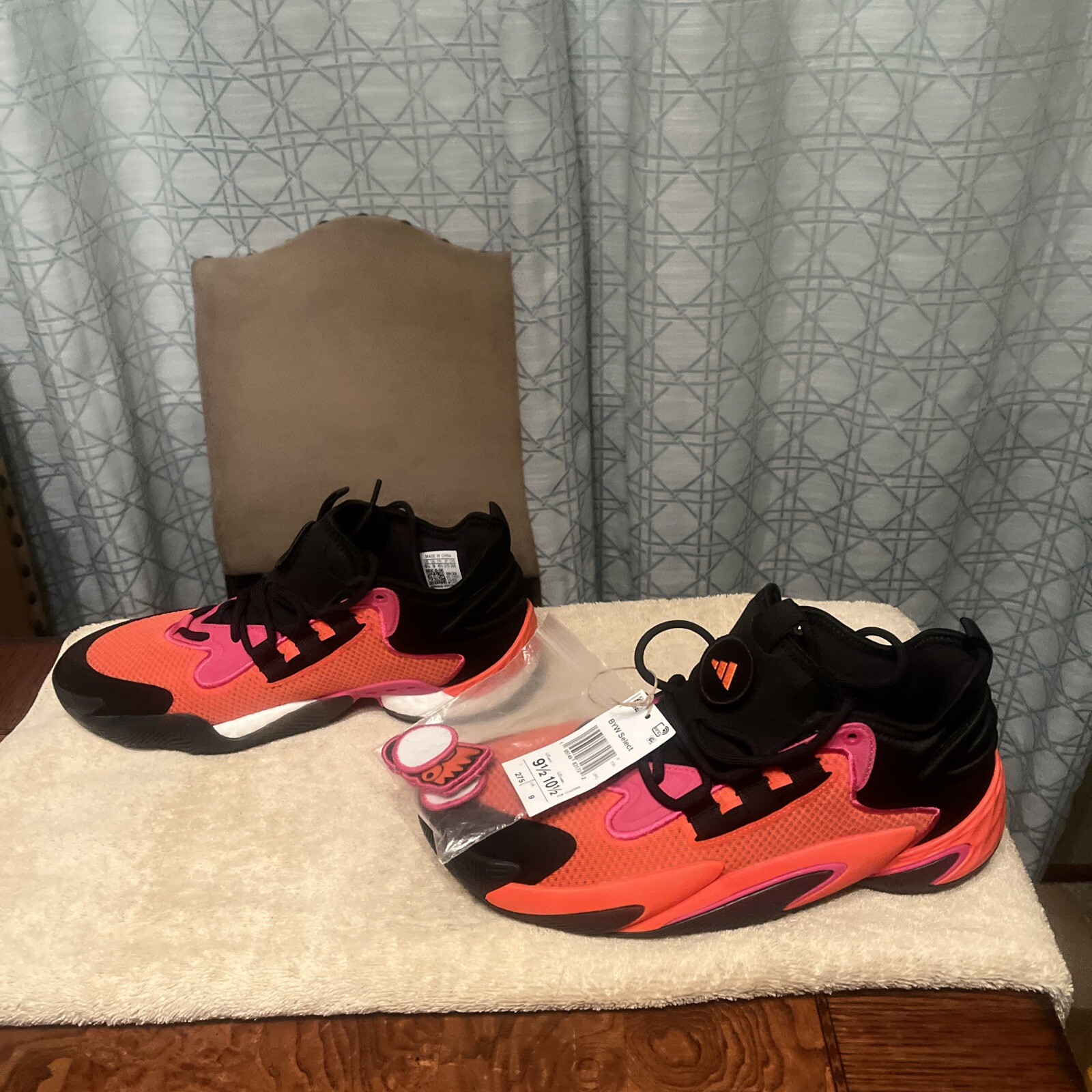 Adidas BYW Select Black Impact Orange Team Real Magenta Basketball IG4936 Sz 9.5