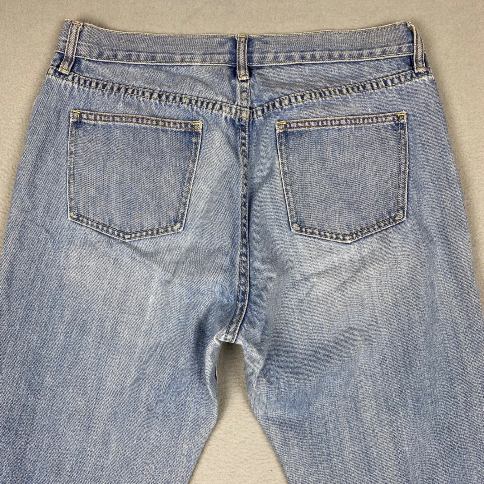 Old Navy Just Below Waist Boot-Cut Medium Wash Denim Jeans Womens 12 Long Y2K