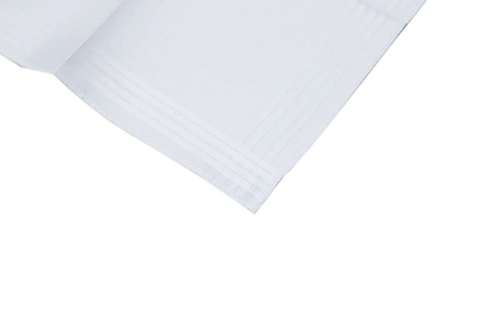 JukLoos Women’s White Handkerchiefs,100% Soft Cotton Small, 12 Pack(white)