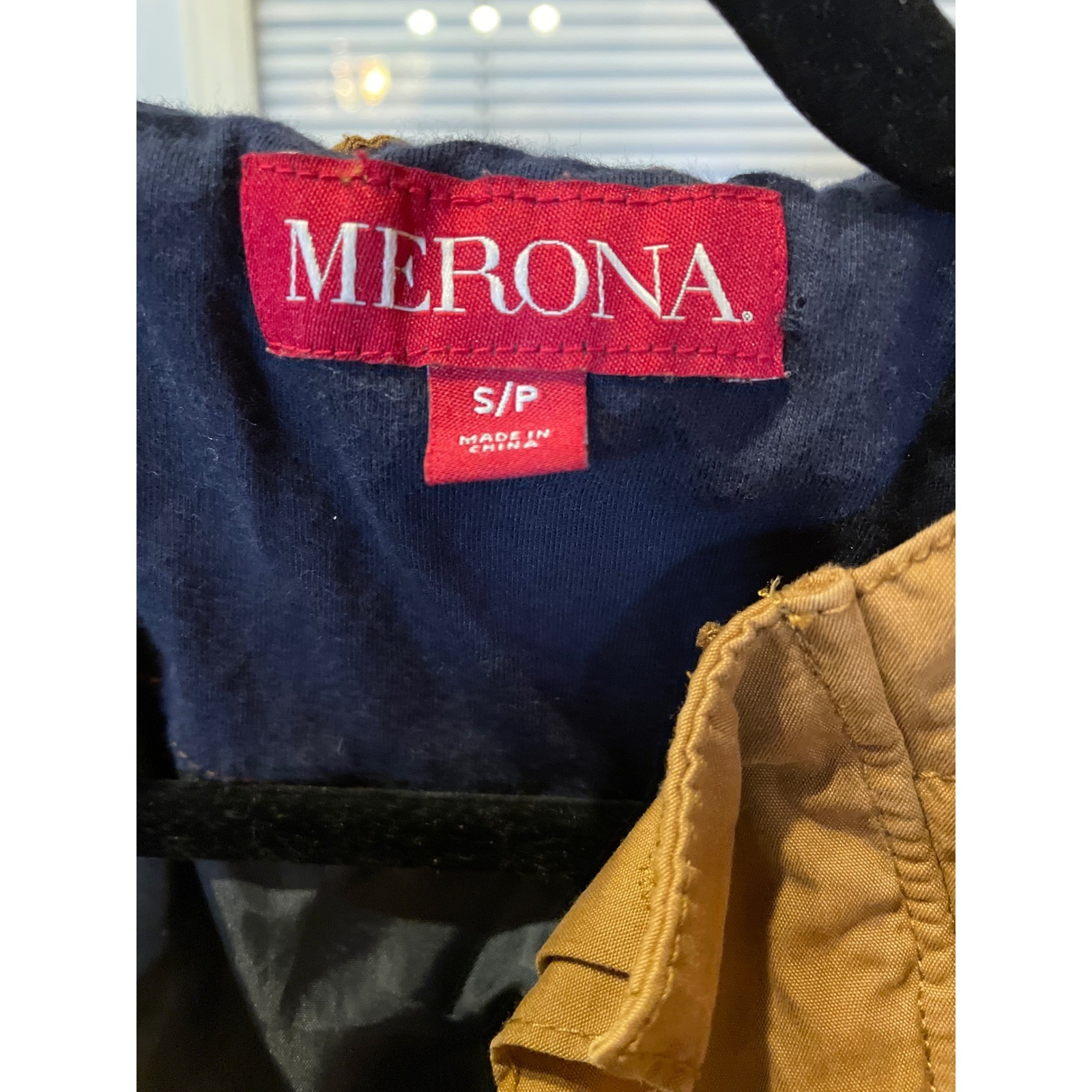 Merona Mens Khaki Hooded Utility Jacket Casual Lightweight Button Snap Zip