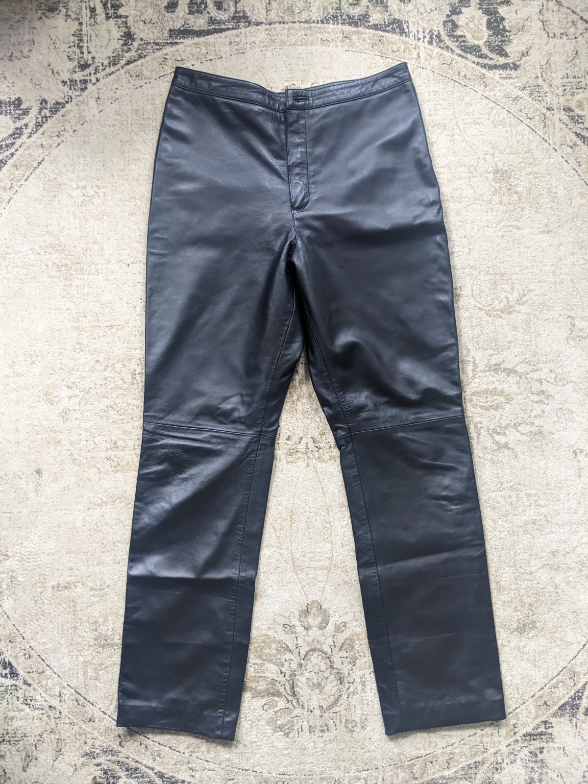The Jacket Maker Men’s Black Lambskin Leather Pants 32W x 32L