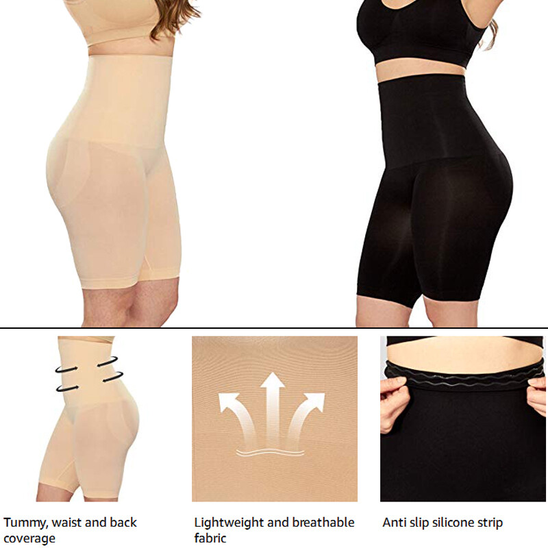 Shaperin All Day High-Waisted Body Shaper Shorts Slim Tummy Control Shapewear US