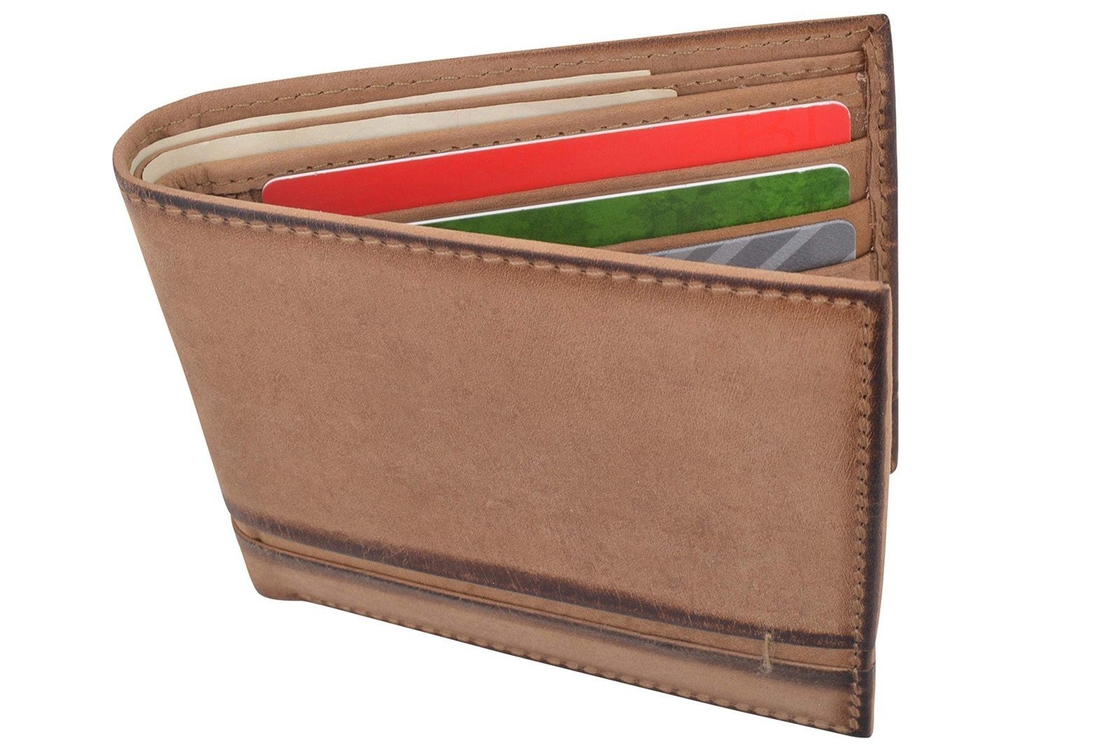 CAZORO Slim Wallet for Men Bifold Genuine Leather RFID Blocking Minimalist…