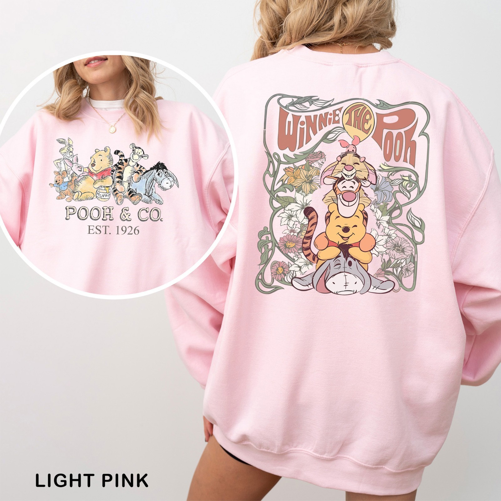 Winnie the Pooh Friends Sweatshirt, Pooh Tigger Piglet Eeyore Sweatshirt, 203103