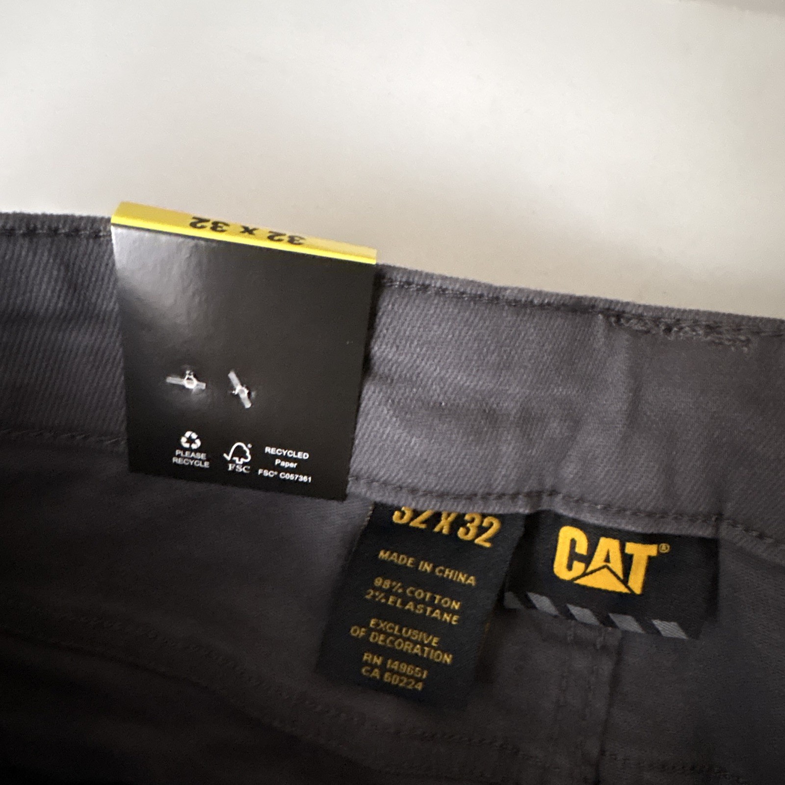 Caterpillar CAT Double Knee Workwear Pants Men’s Sz 32×32 Gray