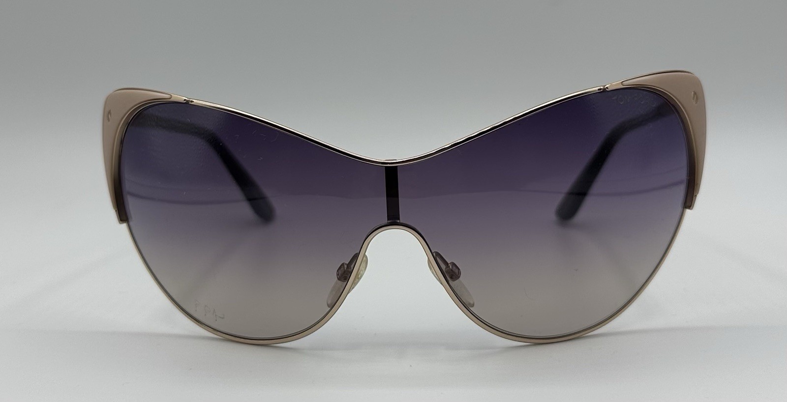Authentic TOM FORD Vanda TF364 74B Nude Gold Women’s Sunglasses 137mm F3