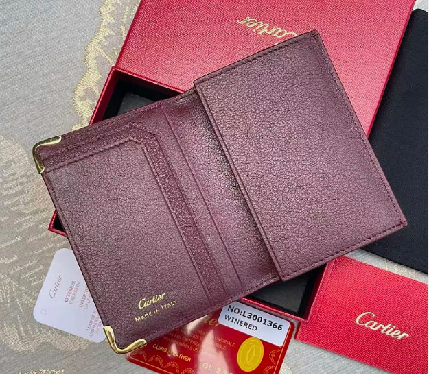 Cartier Must de Cartier Red Leather Calfskin 4CC Card Holder Wallet