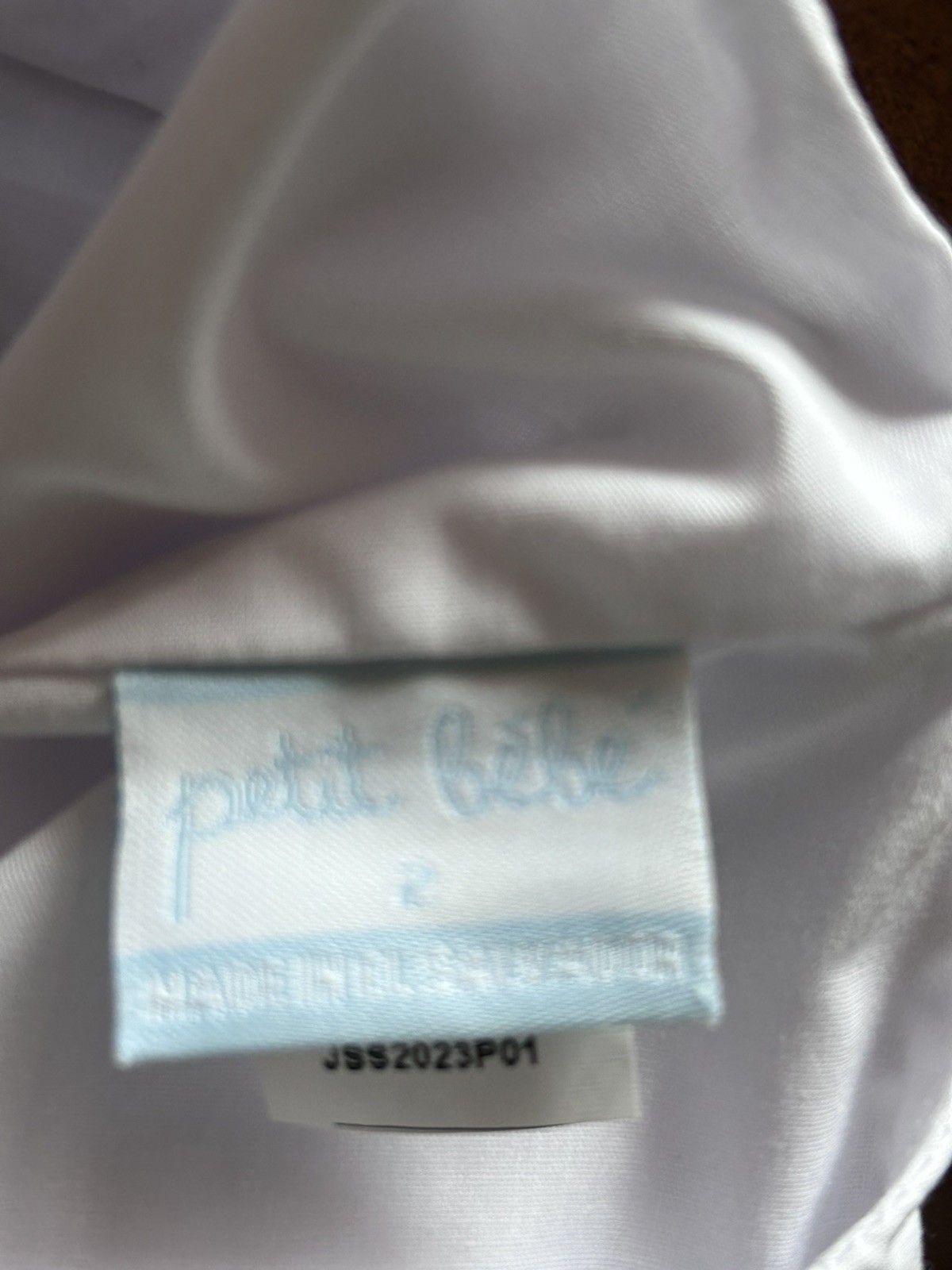 Petit Bebe Smocked Cross Jon Jon Romper Boys 2T Easter Baptism Christening NWOT