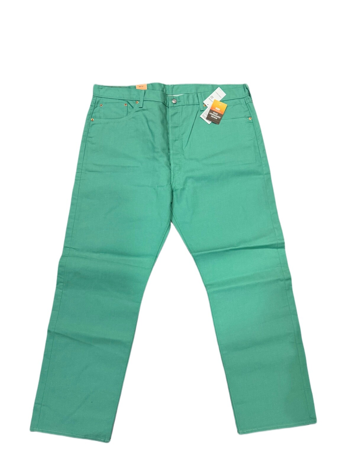 Levis 501 Shrink To Fit Button Fly Jeans Color Aqua Blue 2589