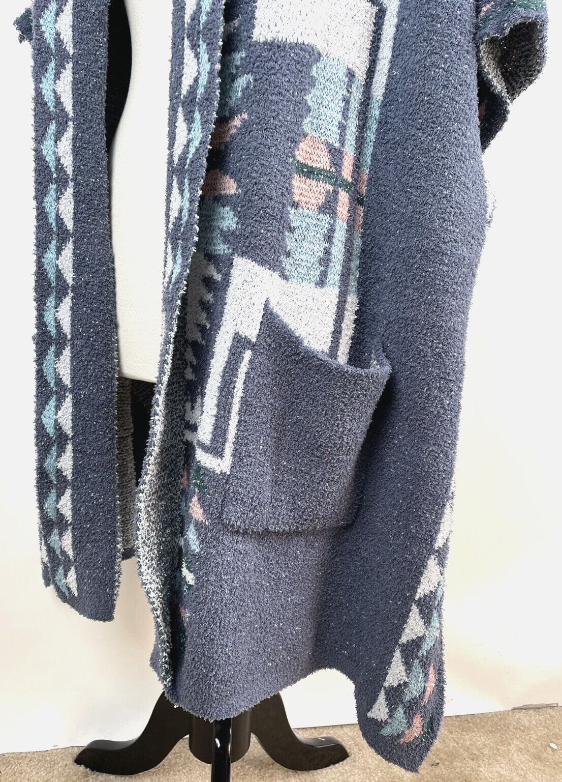 Davi & Dani Unicorn Tribe Berber Fleece Poncho Hoodie Oversized S M NWOT Soft