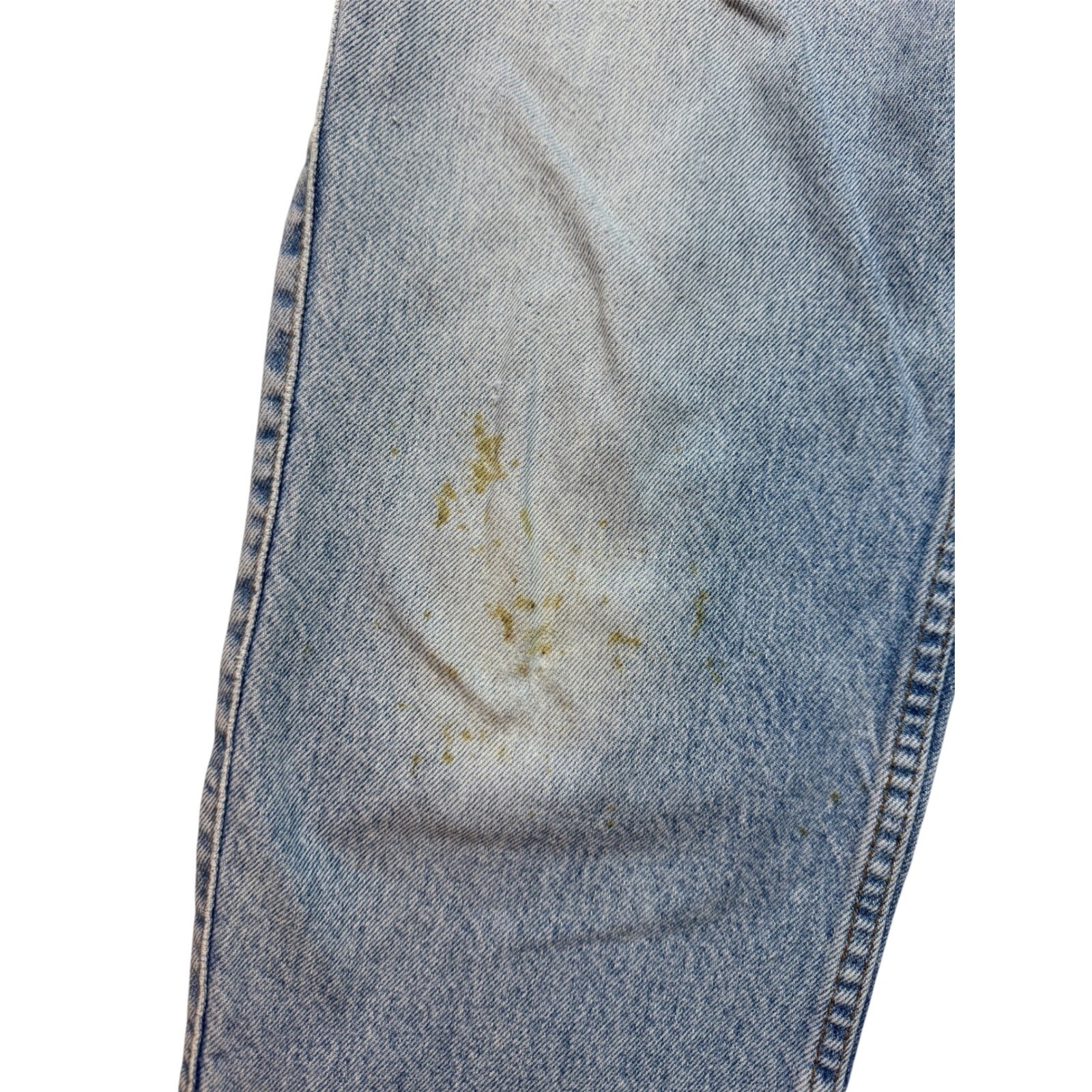 Vintage Levis 540 Two Horse Distressed Light Wash Straight Leg Jeans Mens 34×30