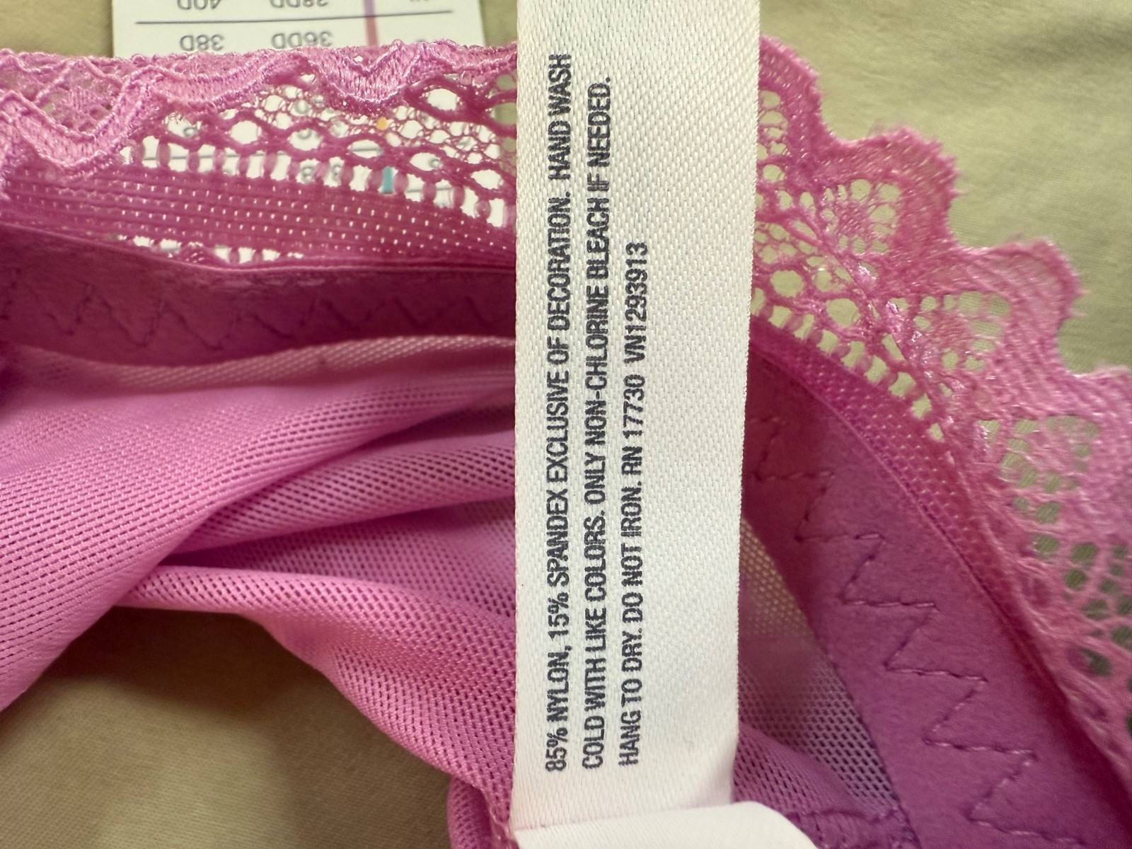 AUDEN Mauve/Pink Unlined Bralette Size XL 38DD 40D Adjustable Strap Pullover