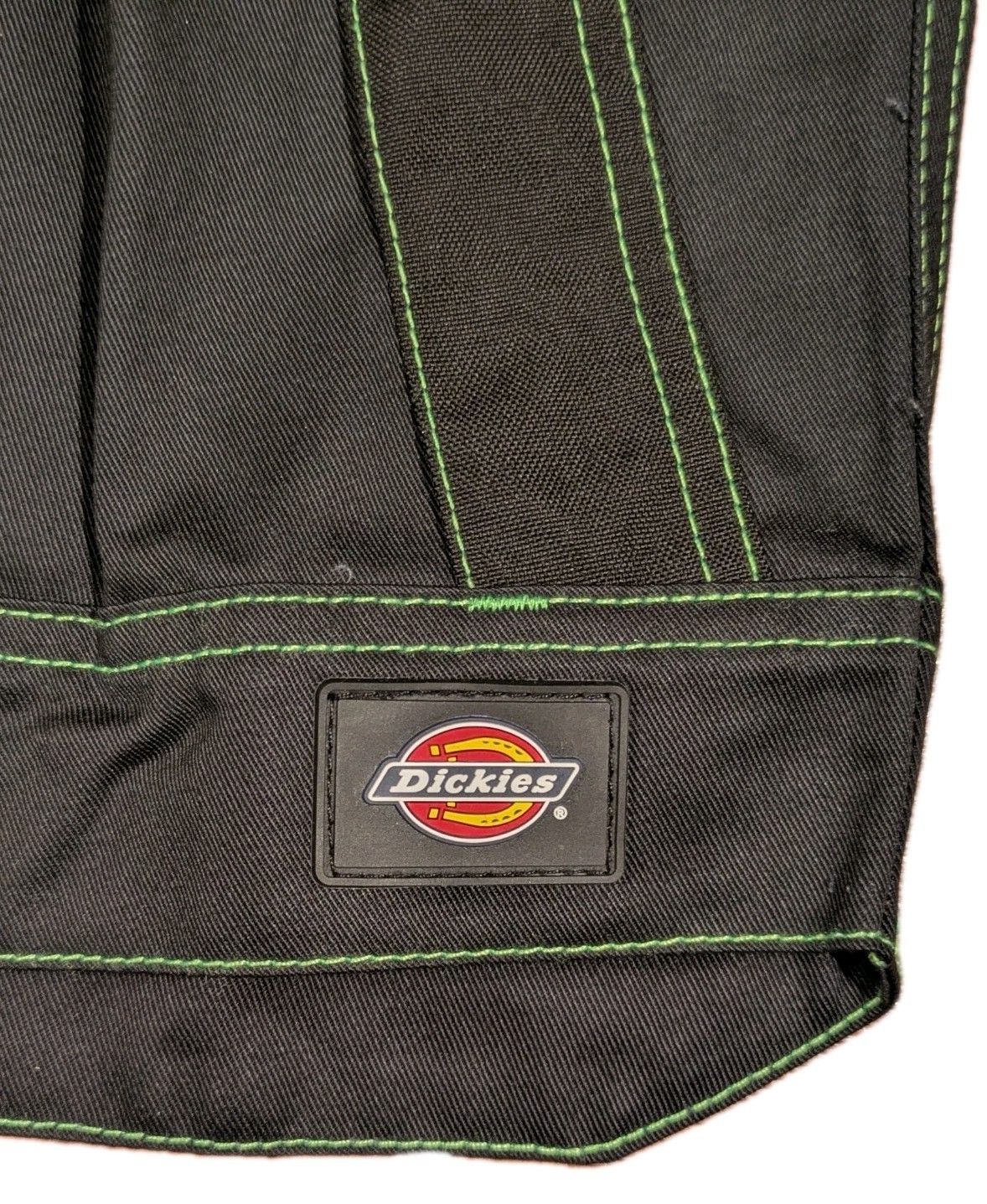 Dickies Cordura Work Jacket Mens Small Black Green Stitch Full Zip Utility NWT