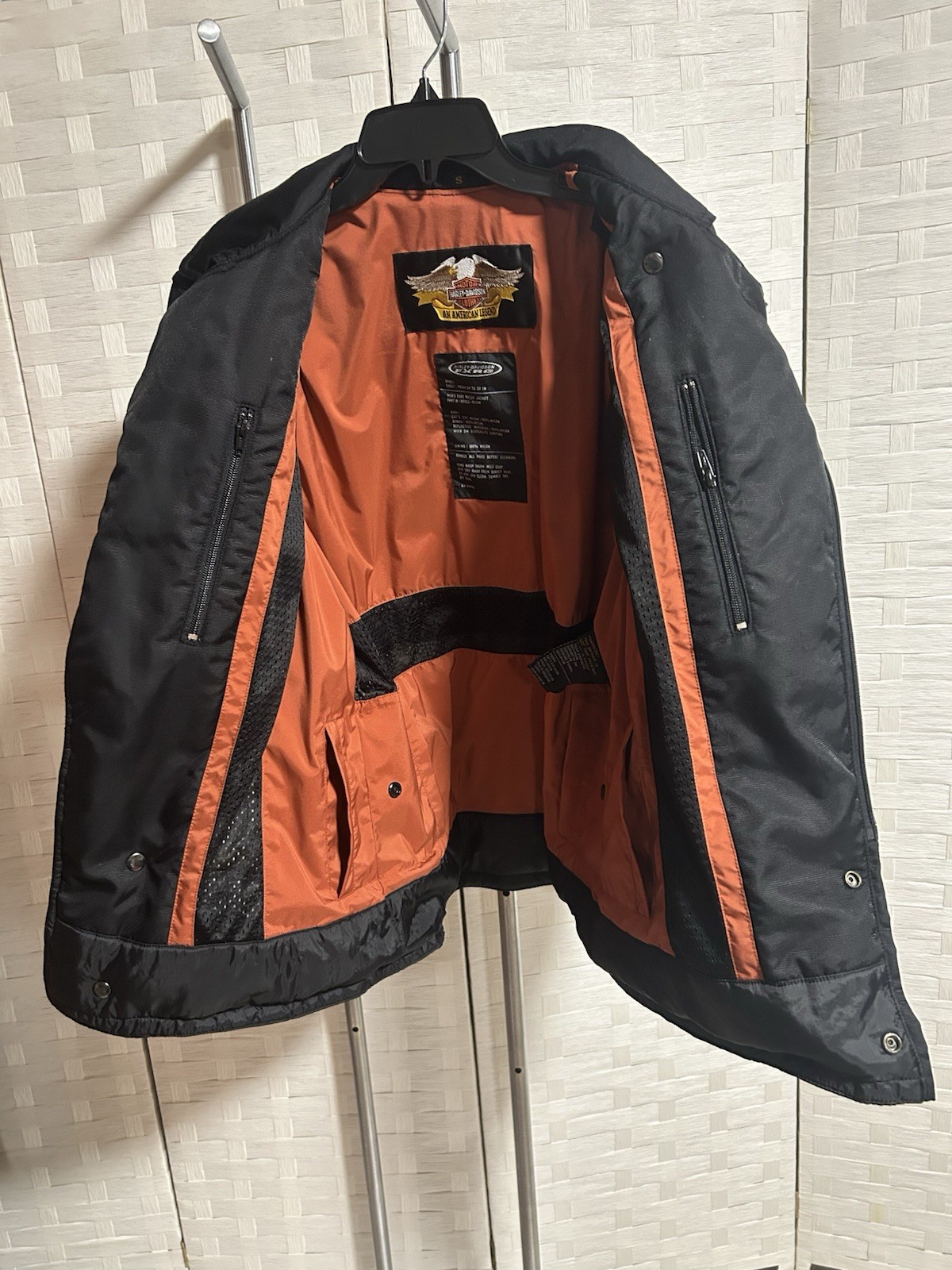 Harley Davidson Size SM Men’s FXRG NYLON 97182-01VM Armored Biker Riding Jacket